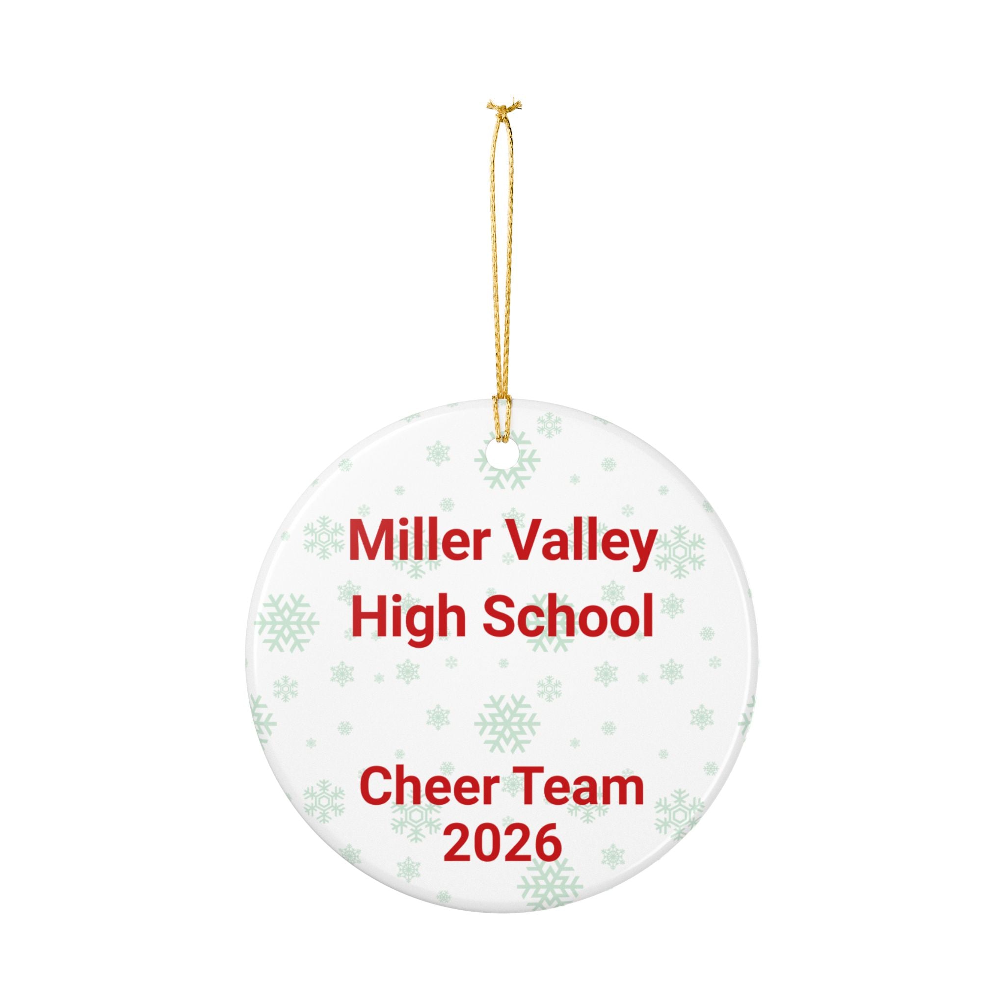 Personalized Cheerleader Snowman Ornament | Custom Cheer Team Christmas Ornament | Cheer Coach Gift | Team Keepsake