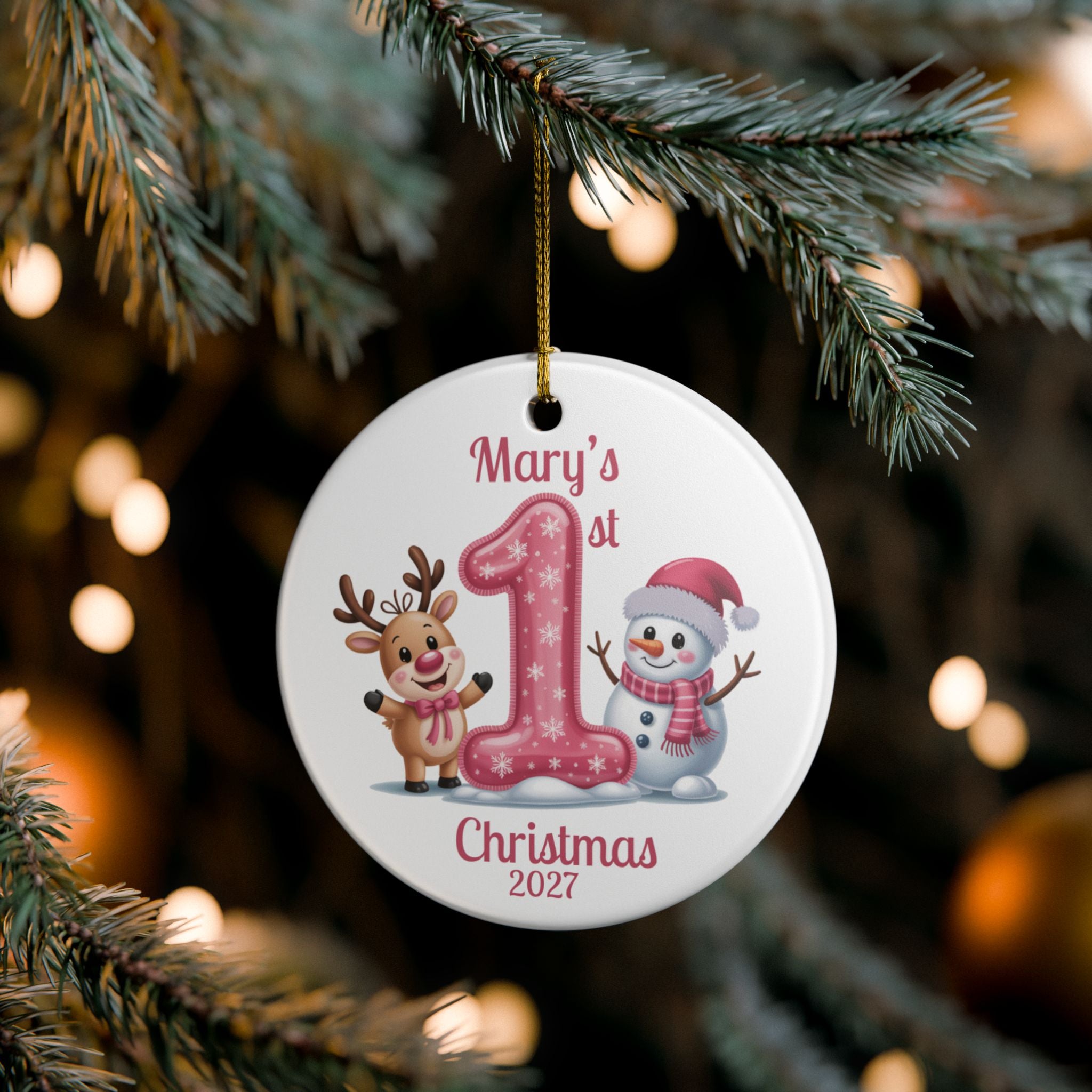Personalized Baby's First Christmas Ornament, Baby Christmas Keepsake