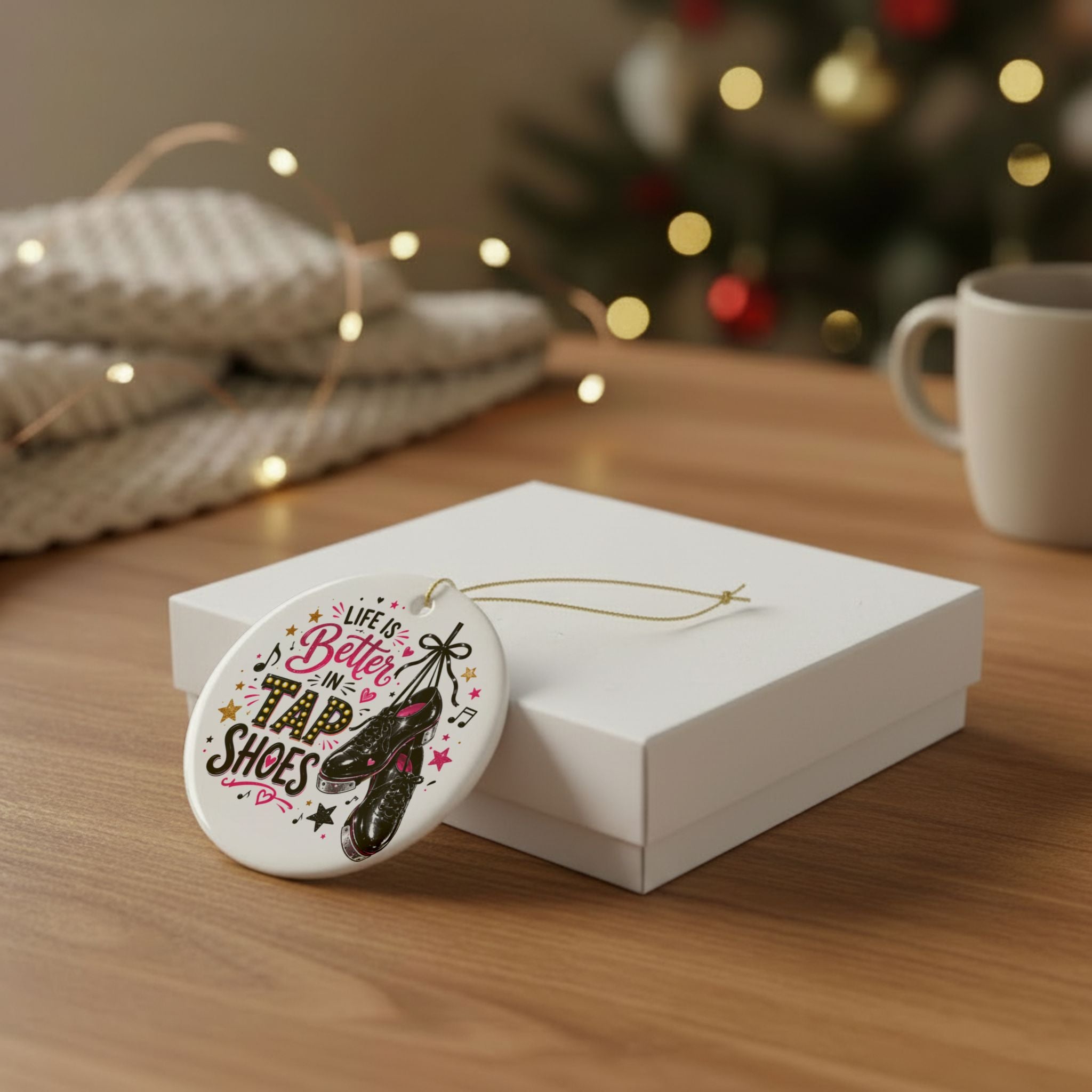 Personalized Tap Dancer Ornament, Life is Better in Tap Shoes, Dancer Keepsake, Gift Box Optional (1pc)