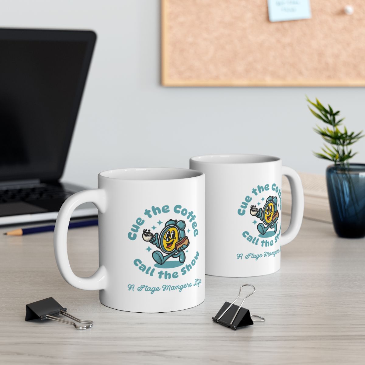 Cue the Coffee, Call the Show – Stage Manager Coffee Mug, 11oz and 15oz, Fun Gift for Theater Lovers & Backstage Crew