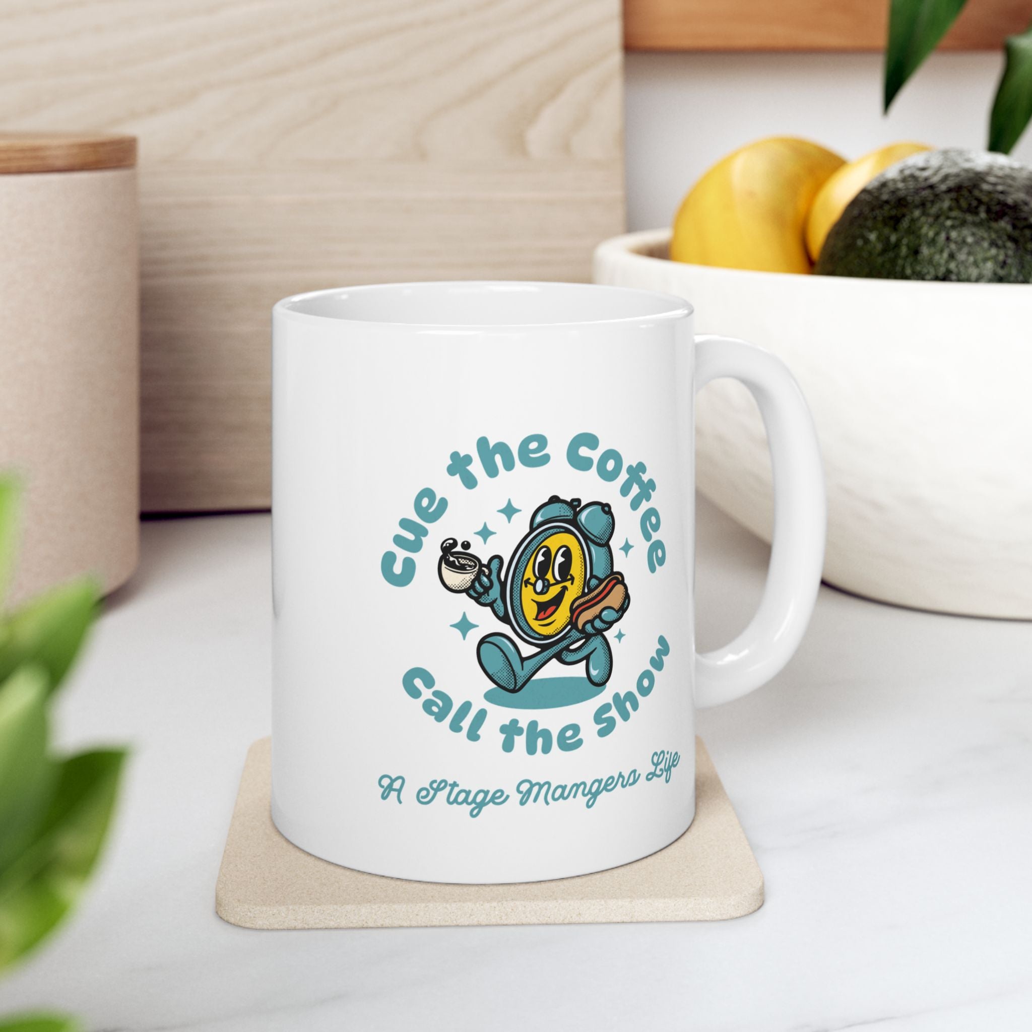 Cue the Coffee, Call the Show – Stage Manager Coffee Mug, 11oz and 15oz, Fun Gift for Theater Lovers & Backstage Crew
