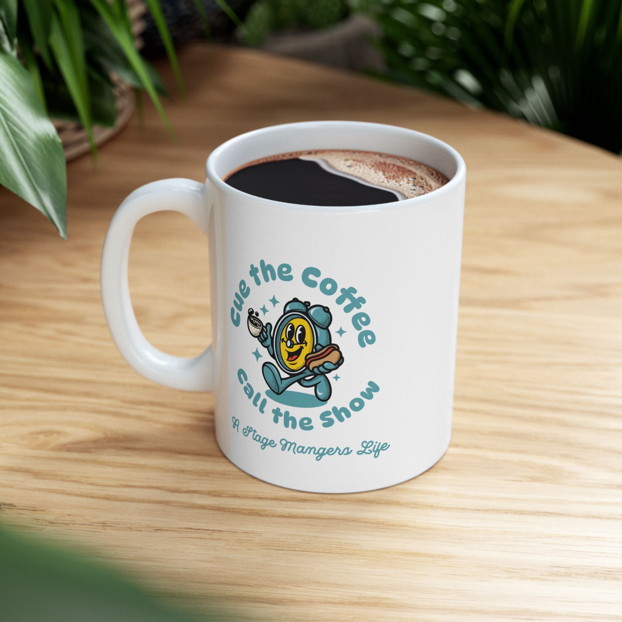 Cue the Coffee, Call the Show – Stage Manager Coffee Mug, 11oz and 15oz, Fun Gift for Theater Lovers & Backstage Crew