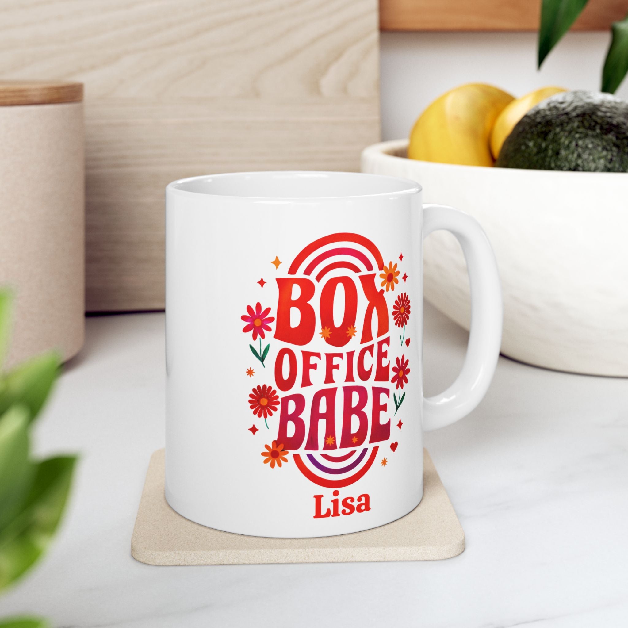 Box Office Babe Personalized Mug | White or Black | 11oz & 15oz Sizes | Theater Gift for Box Office Crew