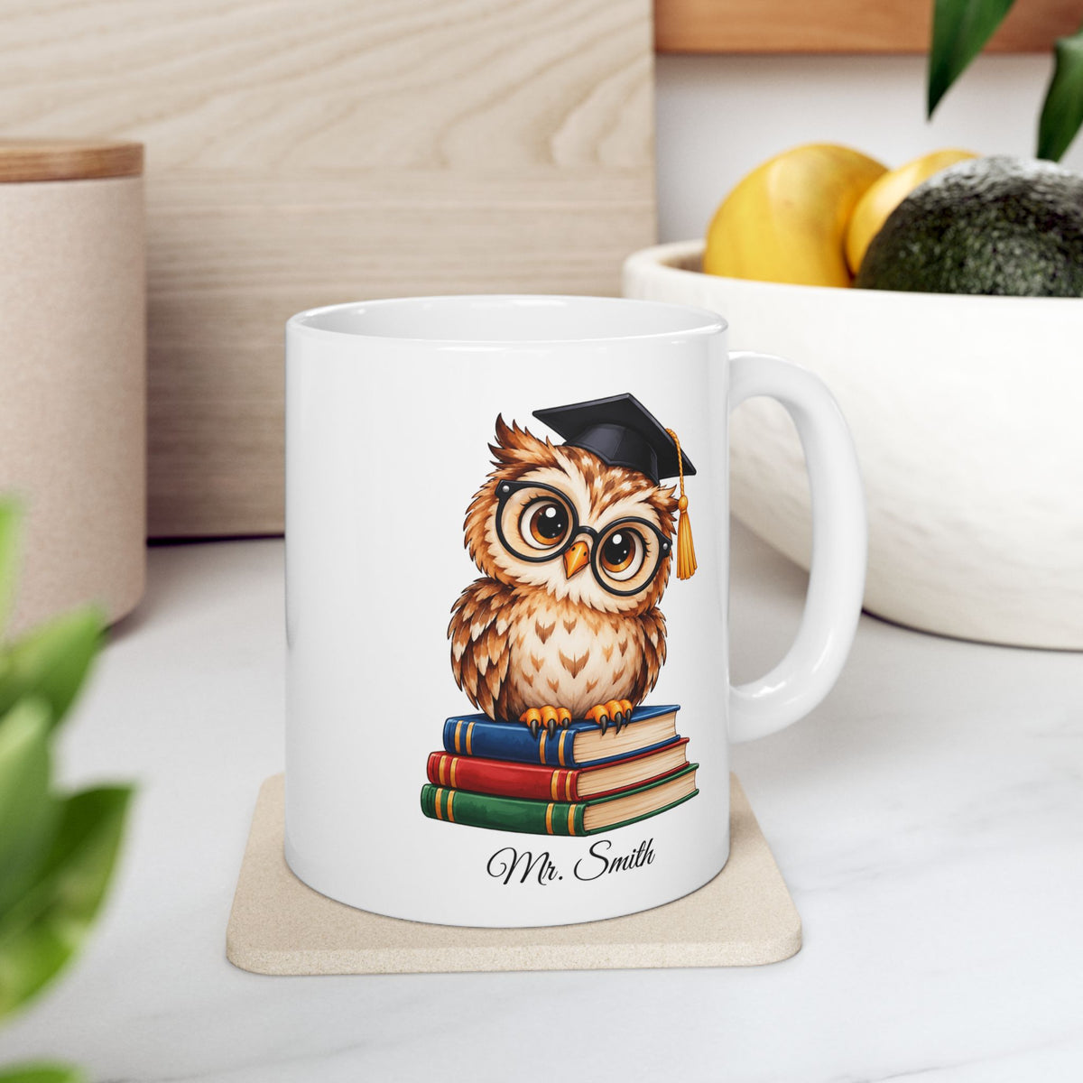 Personalized Graduation Owl Coffee Mug, Graduate Gift, Class of 2027 Gift, Graduation Mug