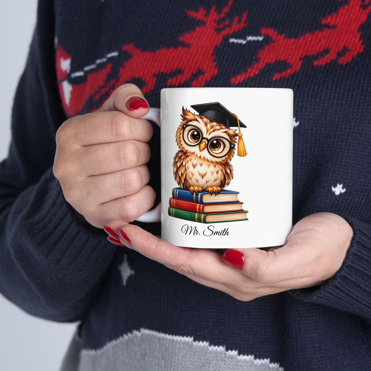 Personalized Graduation Owl Coffee Mug, Graduate Gift, Class of 2027 Gift, Graduation Mug