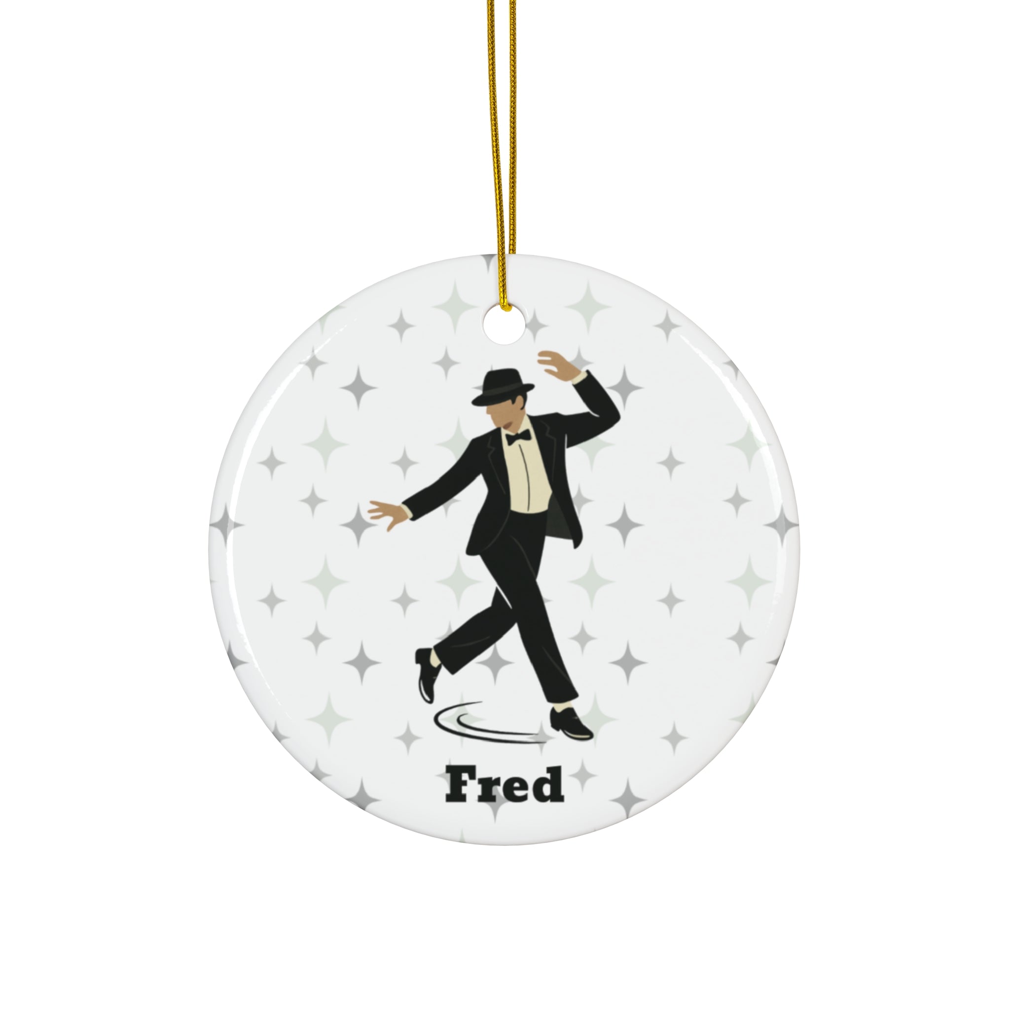 Personalized Tap Dancing Man Ornament – Personalized Christmas Gift, Dance Teacher Appreciation, Jazz & Broadway Dancer Holiday Decoration