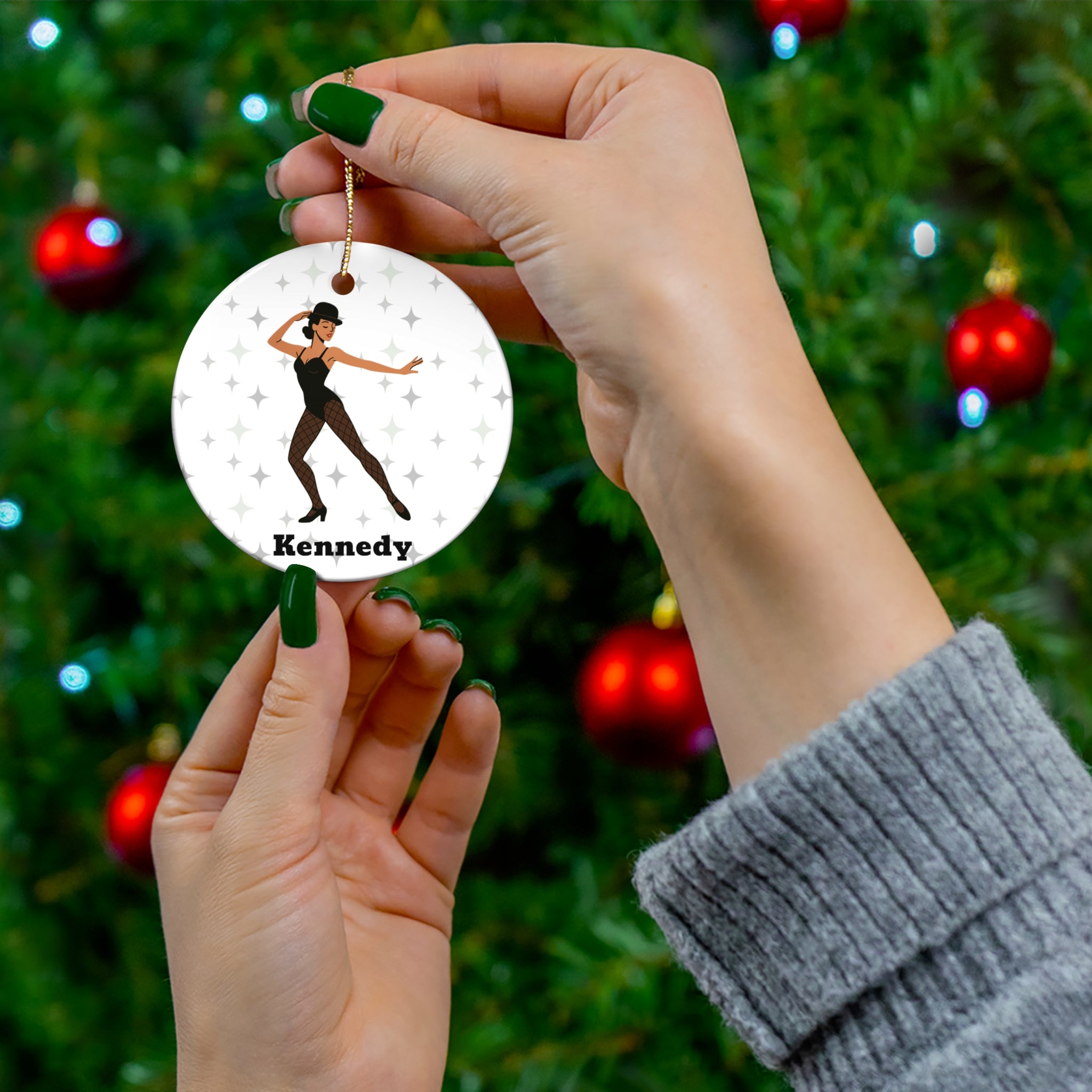 Personalized Jazz Dancer Ornament – Custom Dance Gift with Name, Ballet Recital Keepsake, Jazz Dance Christmas Decoration