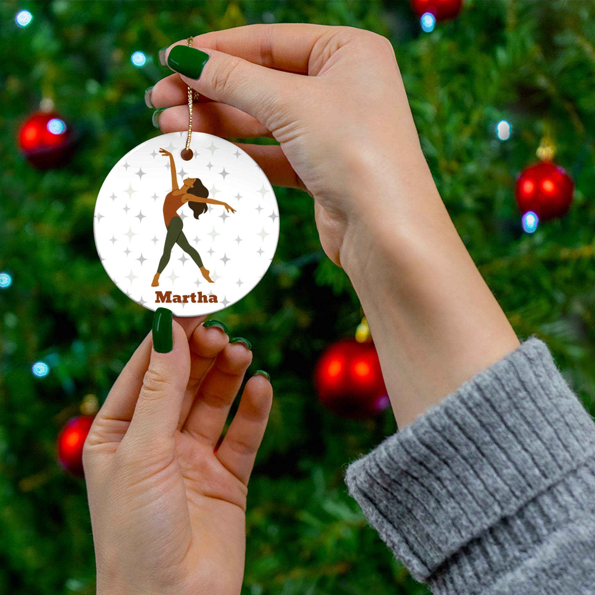 Personalized Modern Dancer Ornament – Custom Dance Christmas Tree Keepsake, Modern Dance Gift for Students, Teachers, or Recitals