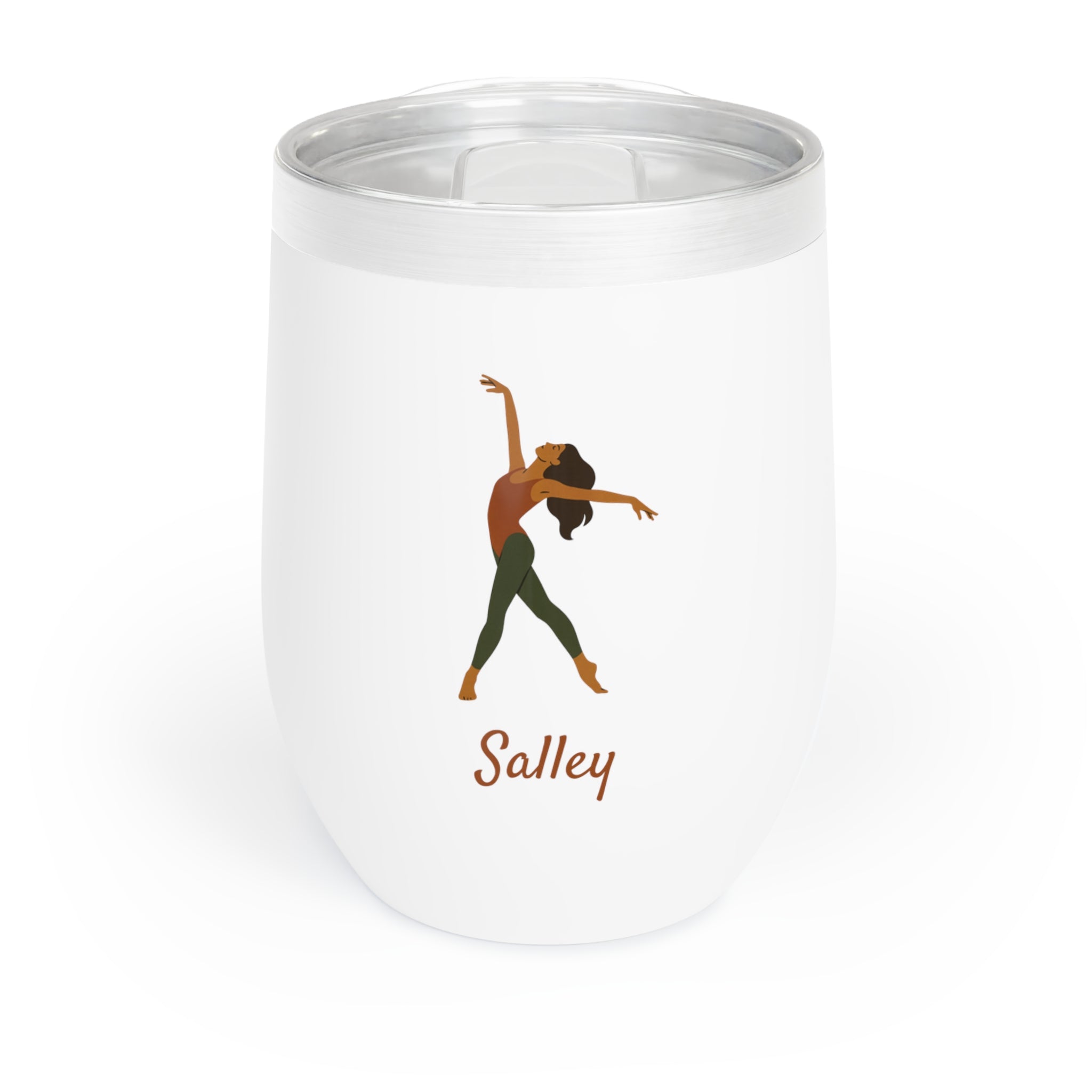 Personalized Modern Dancer Wine Tumbler – 12oz Stainless Steel Cup, Insulated Gift for Dancers, Teachers & Contemporary Dance Fans