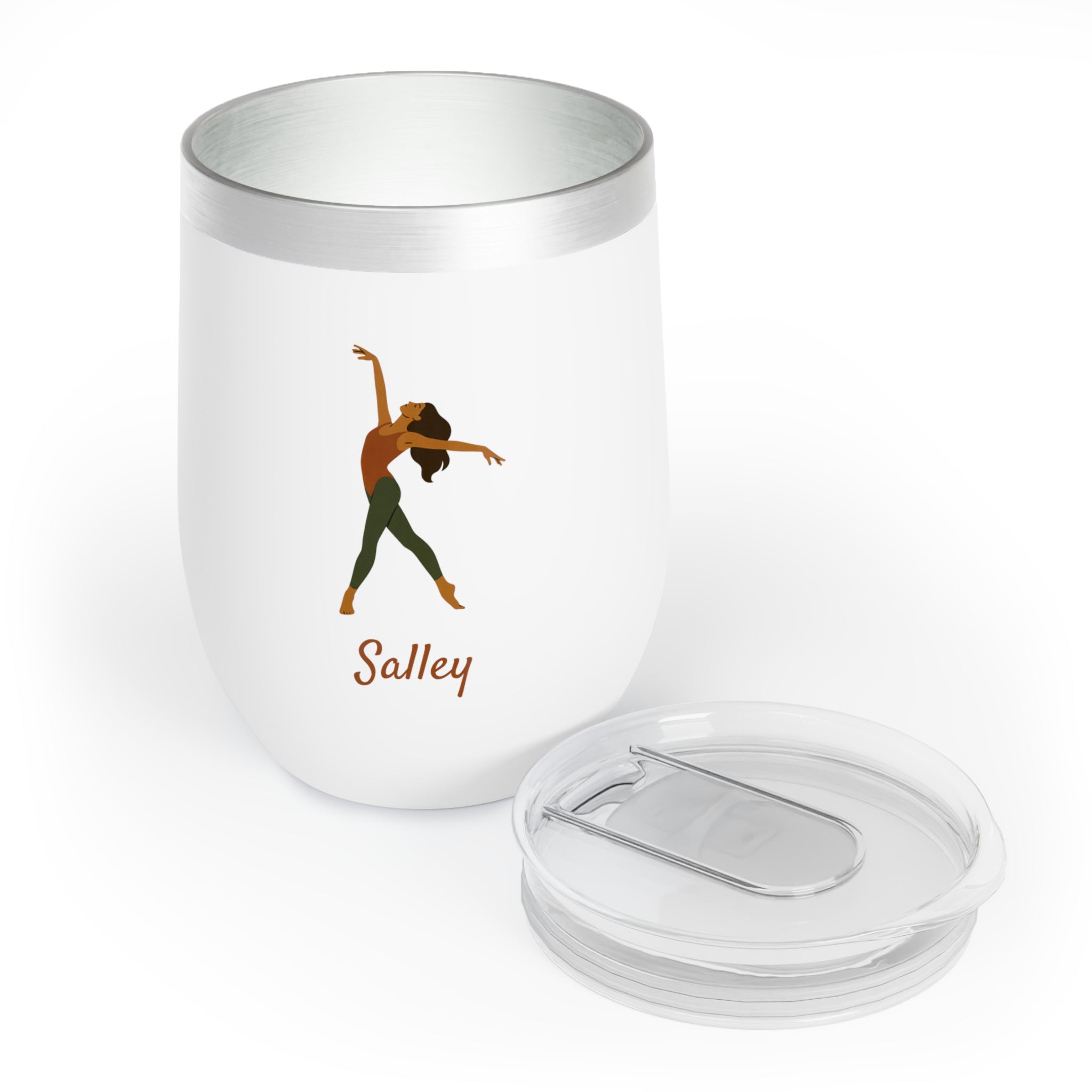 Personalized Modern Dancer Wine Tumbler – 12oz Stainless Steel Cup, Insulated Gift for Dancers, Teachers & Contemporary Dance Fans