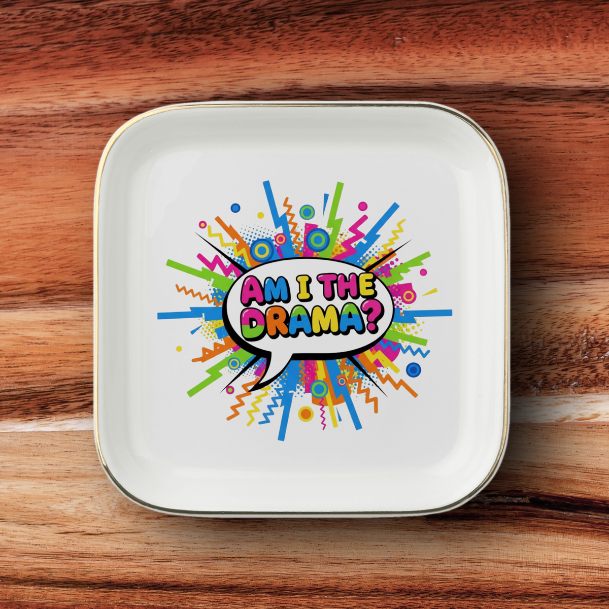 Funny Drama Jewelry Dish, Am I the Drama Trinket Tray, Theater Actor Gift, Drama Club Gift, Opening Night Present