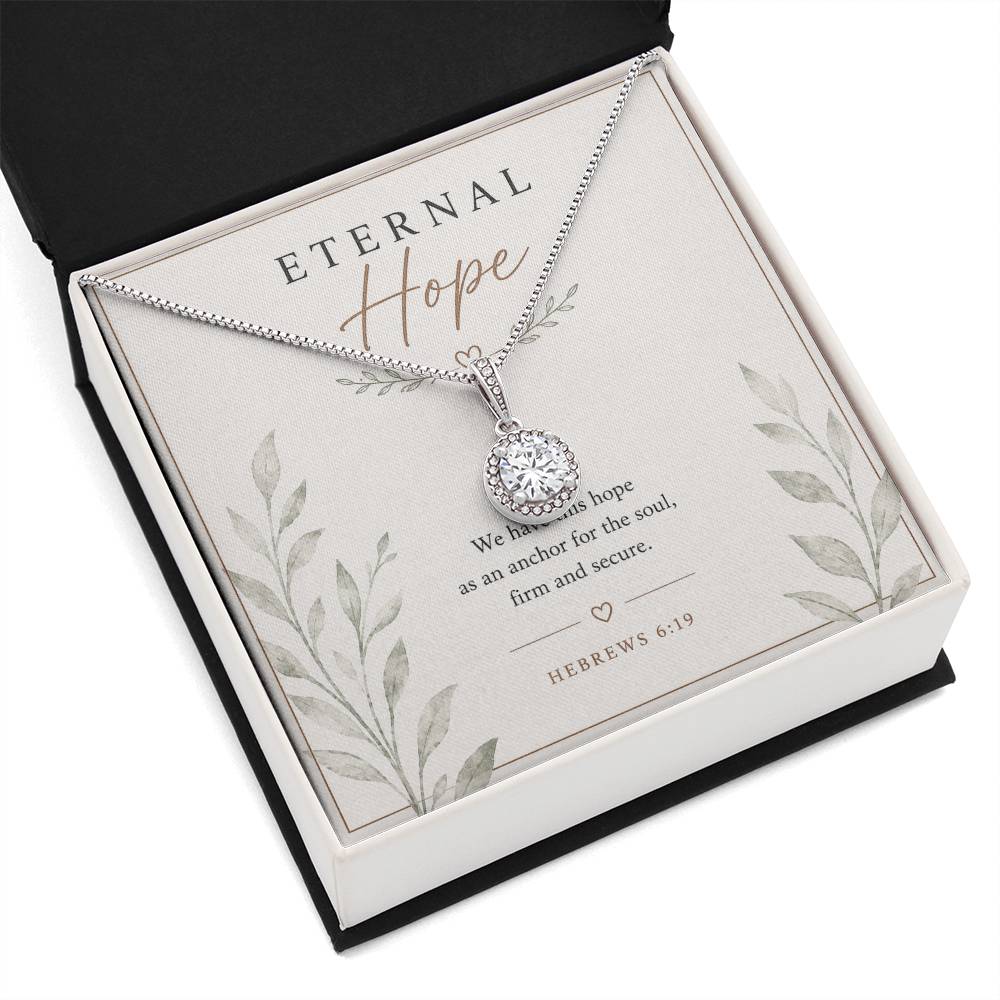 Eternal Hope Necklace, Christian Faith Gift, Hebrews 6:19 Jewelry, Inspirational Anchor for the Soul Pendant, Encouragement Gift for Her