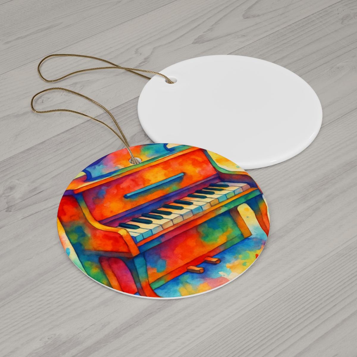 Piano Ceramic Ornament –  Music Lover Holiday Gift, Gift for Piano Teacher or Student, Christmas Keepsake, Christmas Tree Decoration