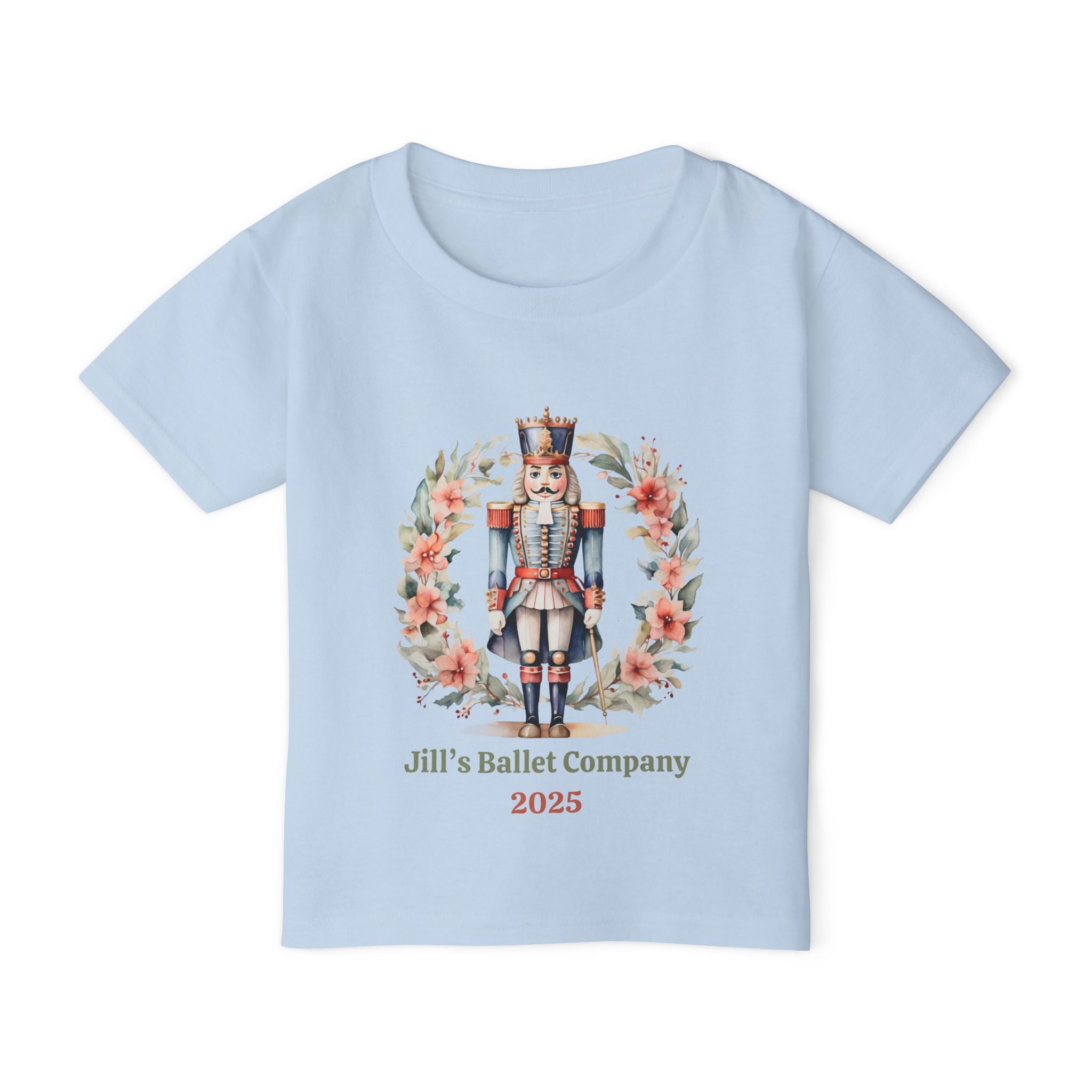 Nutcracker Ballet Toddler T-Shirt , Personalilzed with the Ballet Company Name and Year, Front and Back Print, Recital Gift