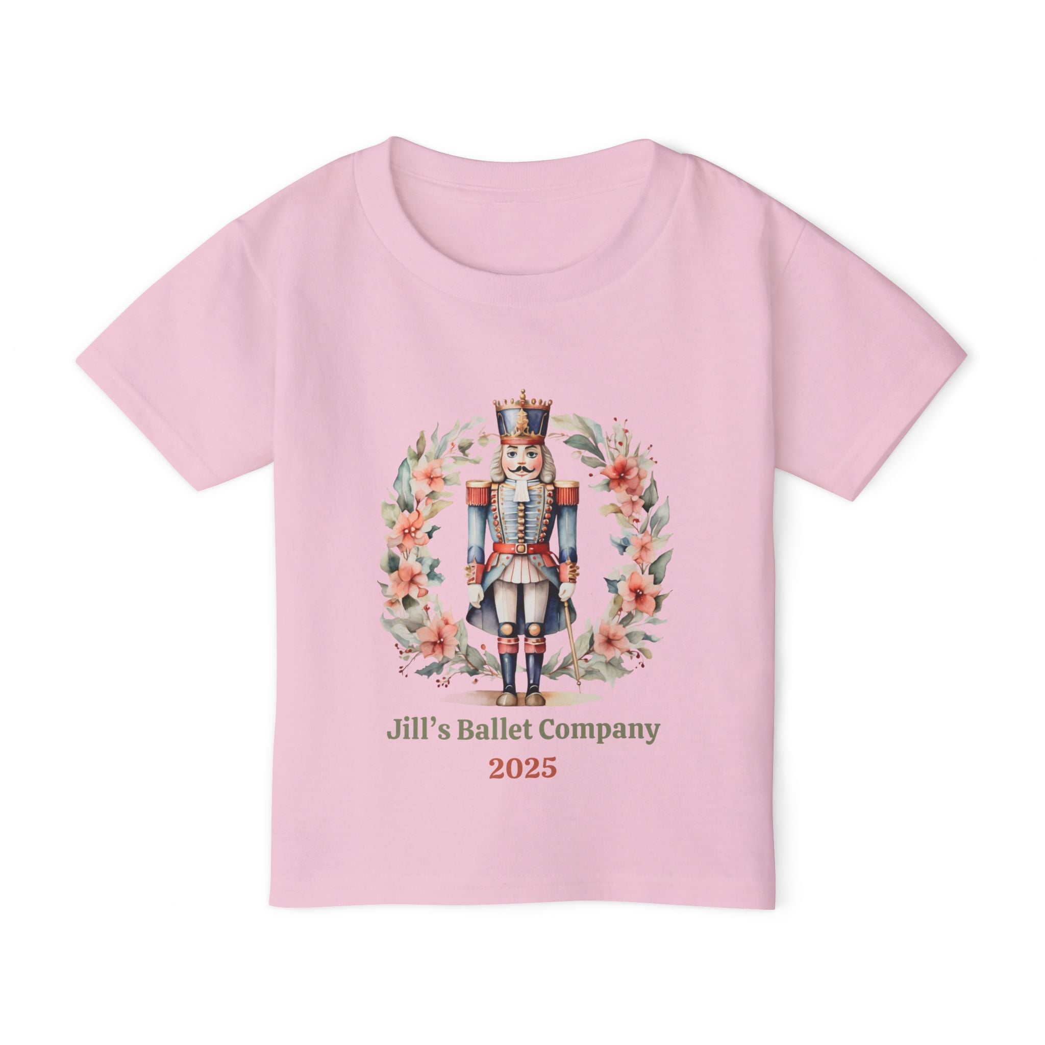 Nutcracker Ballet Toddler T-Shirt , Personalilzed with the Ballet Company Name and Year, Front and Back Print, Recital Gift