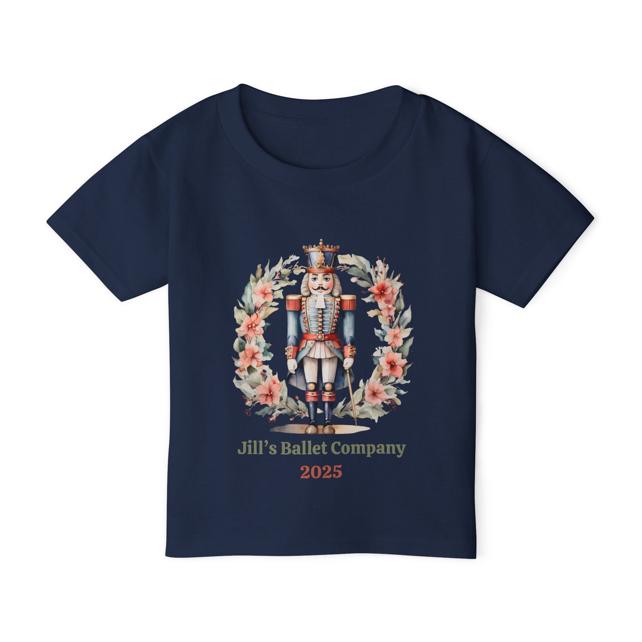 Nutcracker Ballet Toddler T-Shirt , Personalilzed with the Ballet Company Name and Year, Front and Back Print, Recital Gift