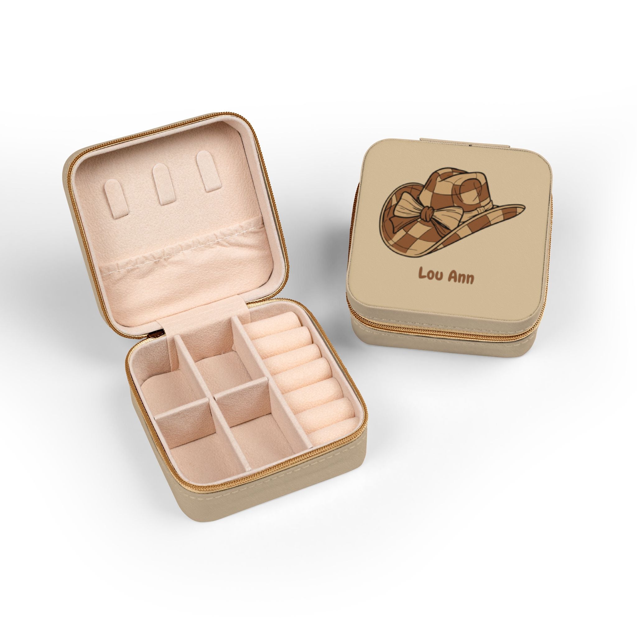 Personalized Cowgirl Jewelry Case | Custom Name Travel Jewelry Box | Western Gift for Girls | Mini Jewelry