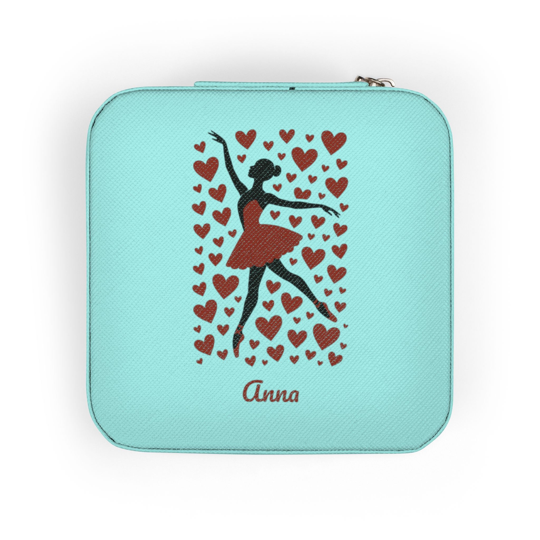 Personalized Ballet Dancer Jewelry Travel Case, Valentine’s Gift for Dancers, Custom Name Jewelry Box, Ballerina Gift for Her