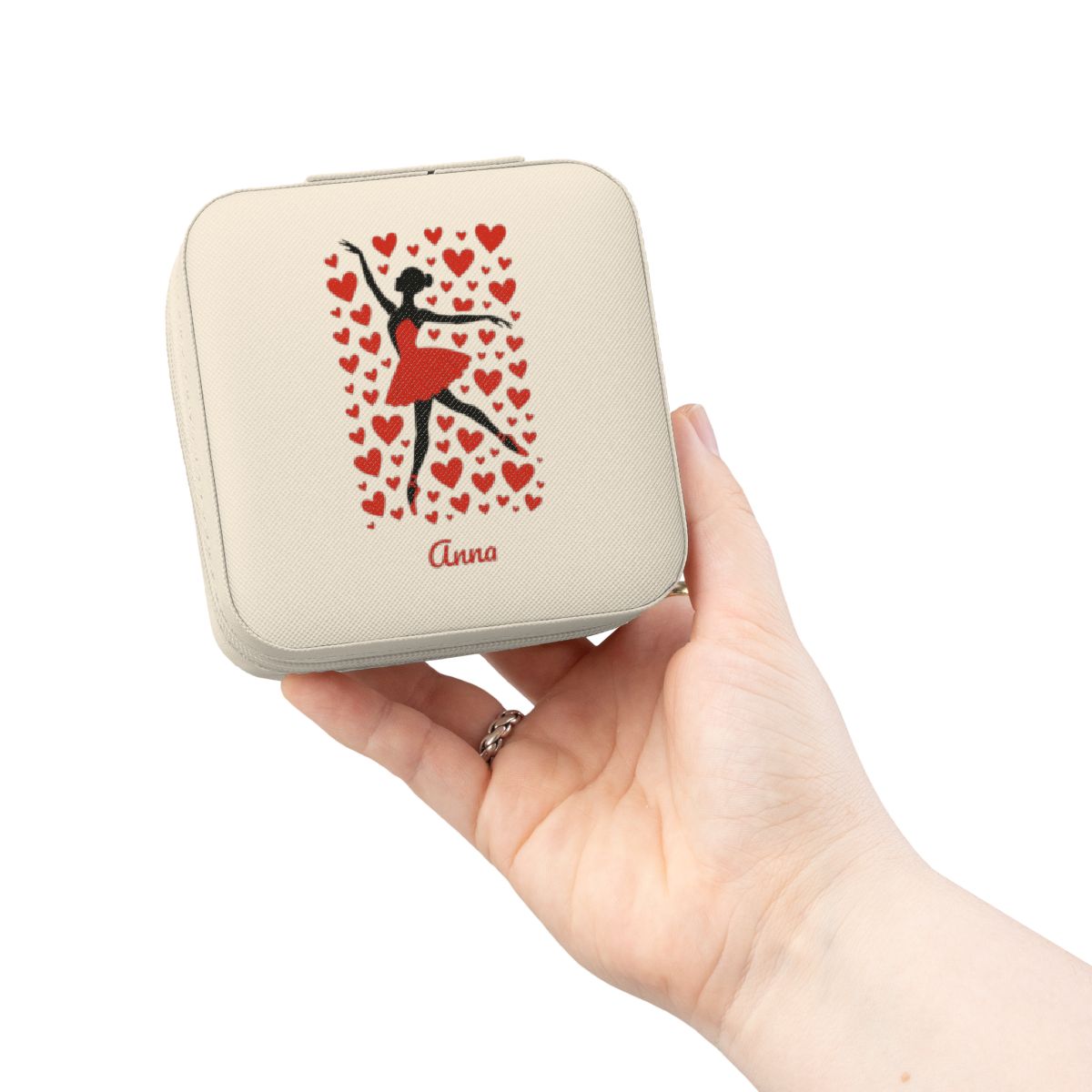 Personalized Ballet Dancer Jewelry Travel Case, Valentine’s Gift for Dancers, Custom Name Jewelry Box, Ballerina Gift for Her