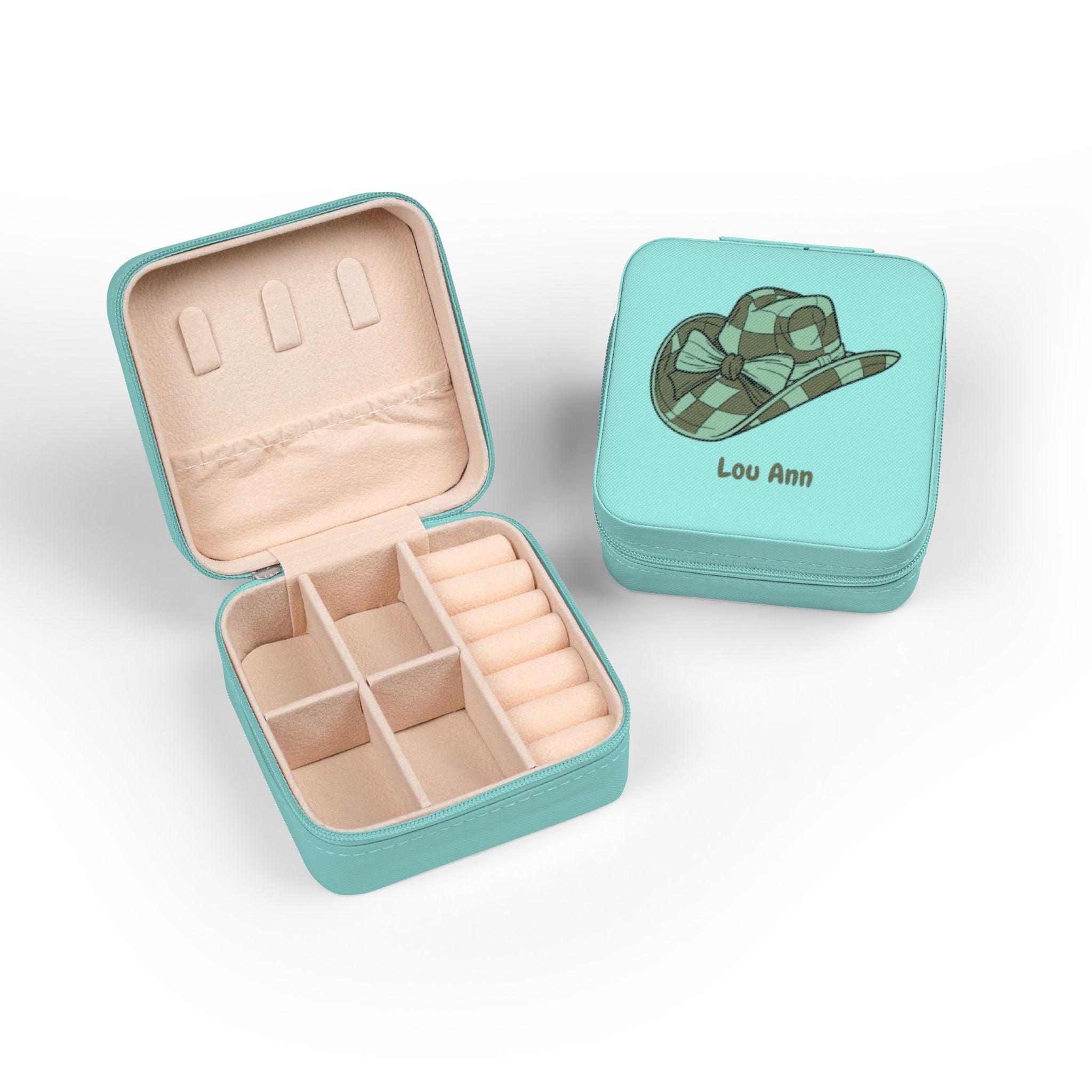 Personalized Cowgirl Jewelry Case | Custom Name Travel Jewelry Box | Western Gift for Girls | Mini Jewelry