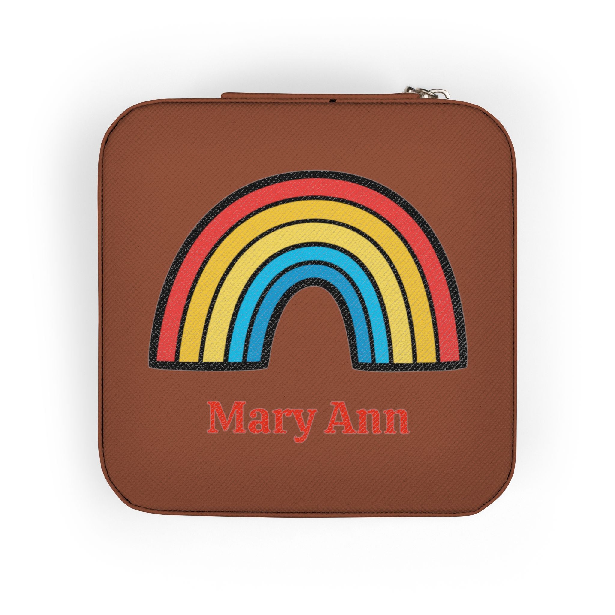 Personalized Rainbow Jewelry Case | Custom Name Travel Jewelry Box | Cute Gift for Her | Mini Jewelry Organizer