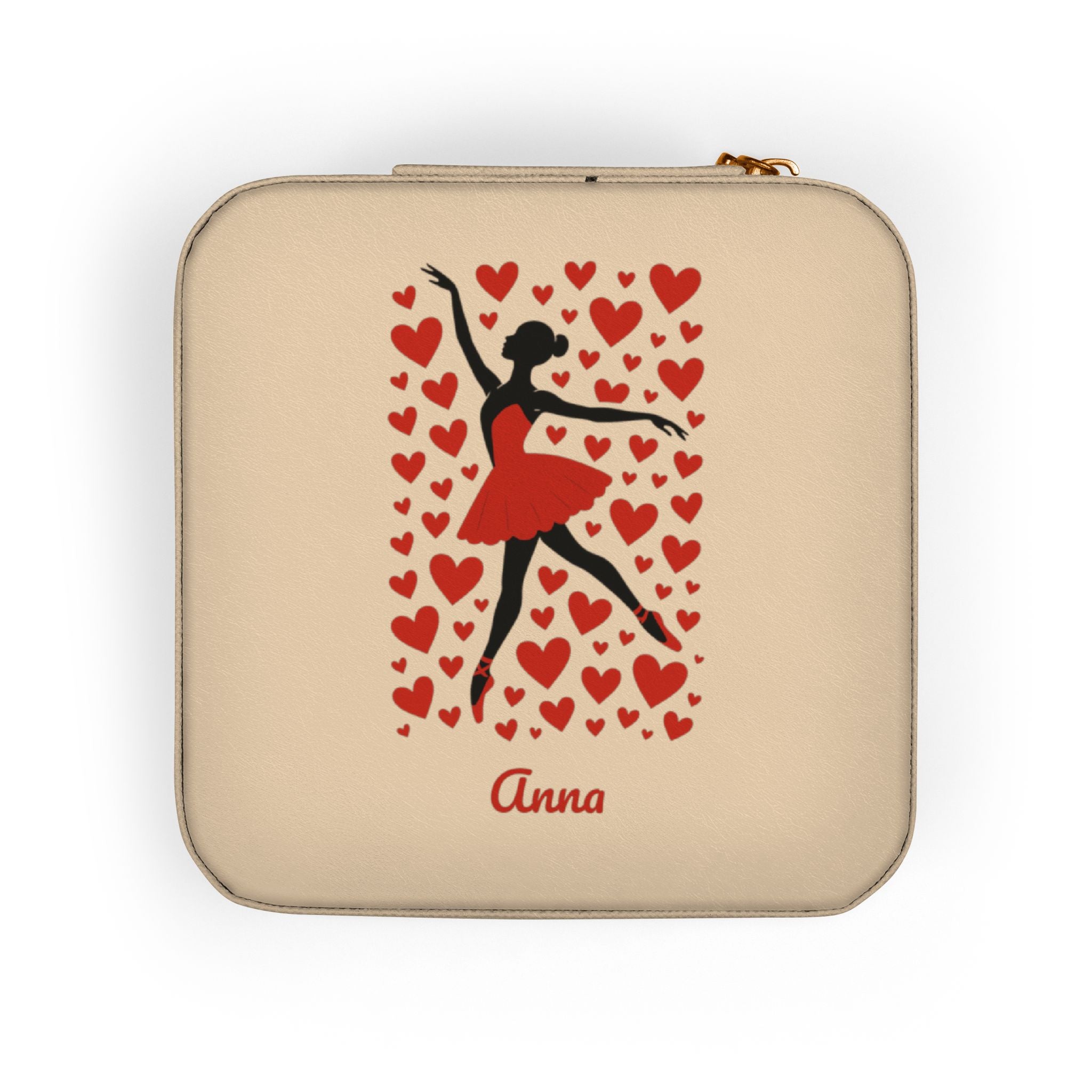 Personalized Ballet Dancer Jewelry Travel Case, Valentine’s Gift for Dancers, Custom Name Jewelry Box, Ballerina Gift for Her