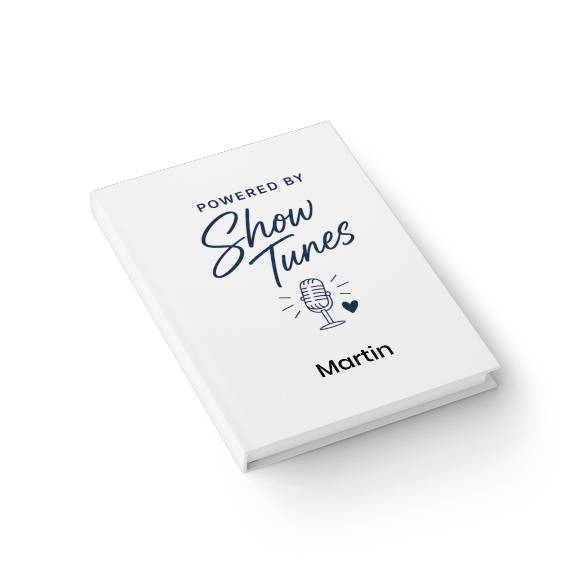 Powered by Show Tunes Journal for Musical Theater Lovers, Personalized Notebook
