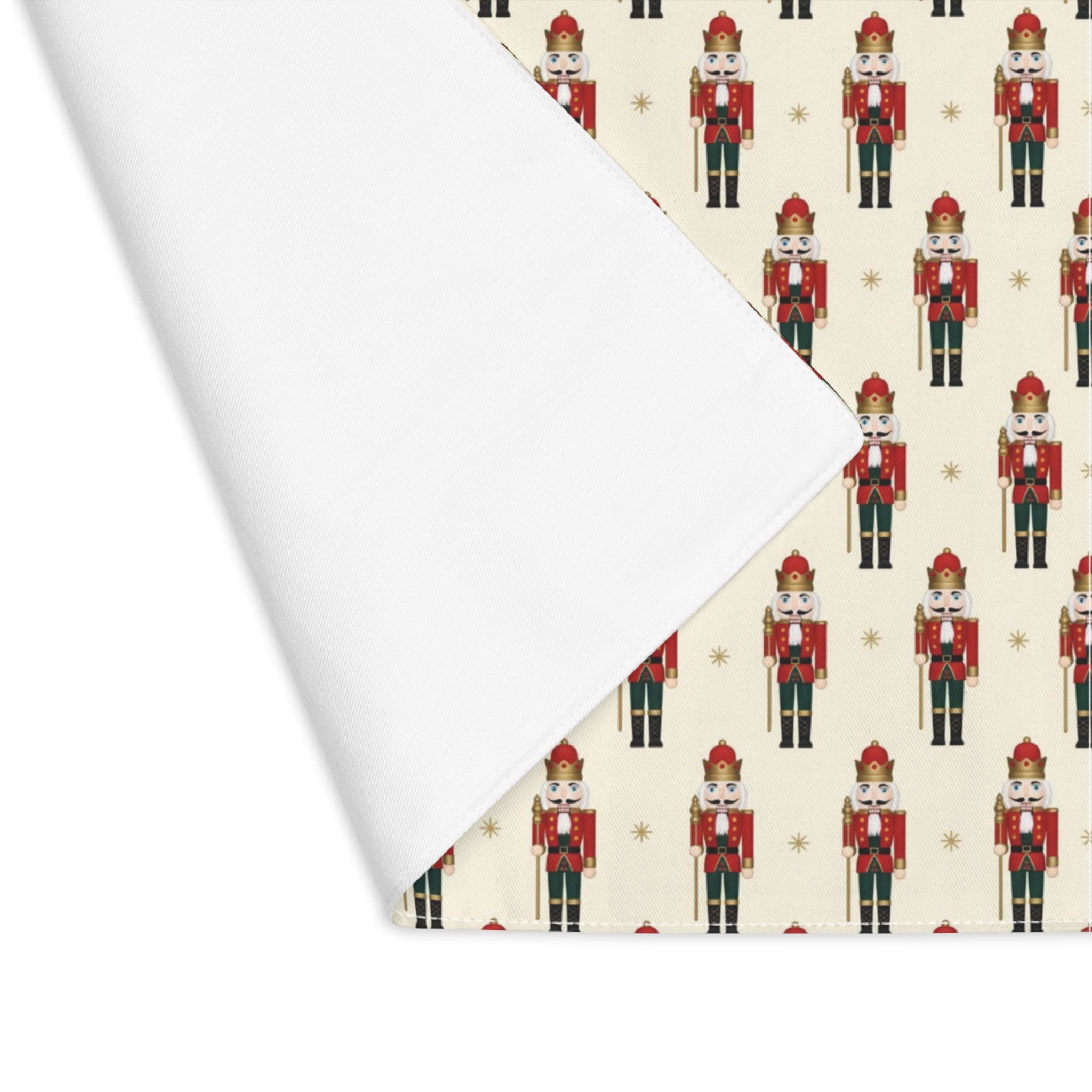 Nutcracker Christmas Table Decor Set, Placemats, Napkins & Table Runner, Holiday Table Setting, One-Sided Print