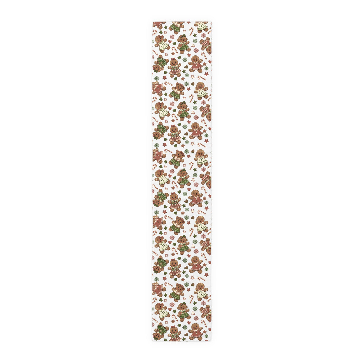 Gingerbread Christmas Table Runner, Cookie Exchange Decor, Holiday Dining Decor, Christmas Dinner Table Decoration