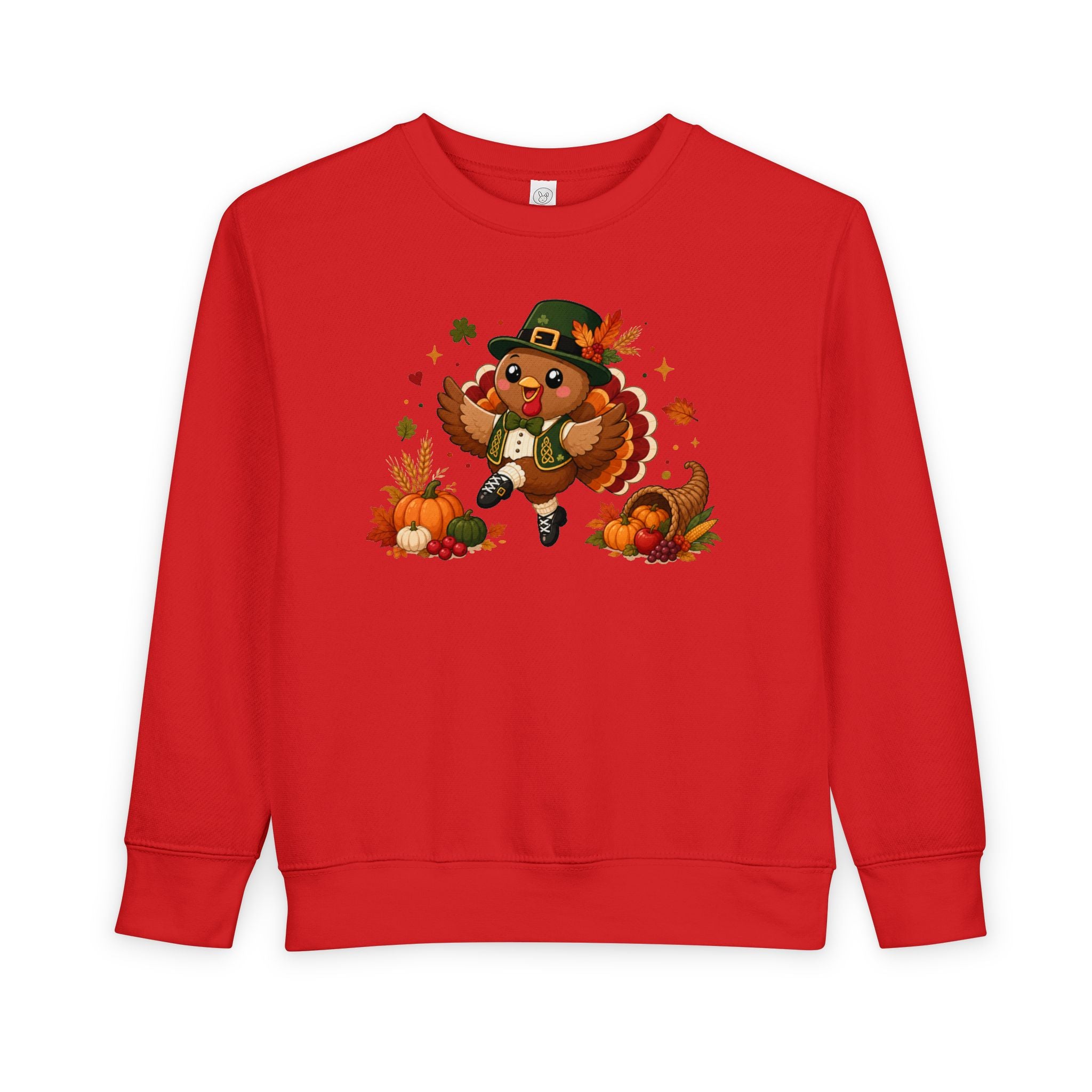Toddler Irish Dancer Thanksgiving Sweatshirt, Dancing Turkey Crewneck, Fall Irish Dance Gift, Thanksgiving Sweater