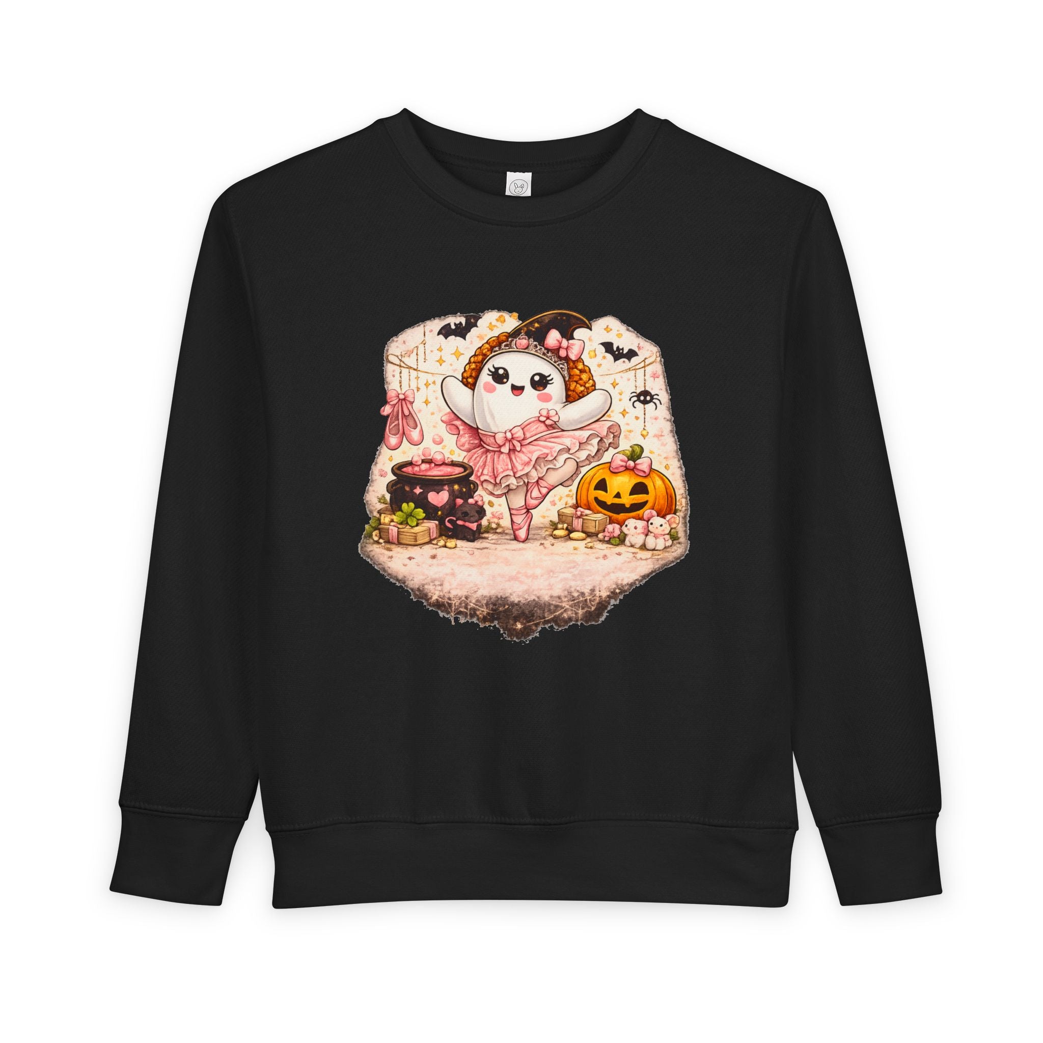 Toddler Ballet Halloween Ghost Sweatshirt, Cute Ghost Ballerina Crewneck, Spooky Ballet Dancer Shirt, Dance Girl Gift
