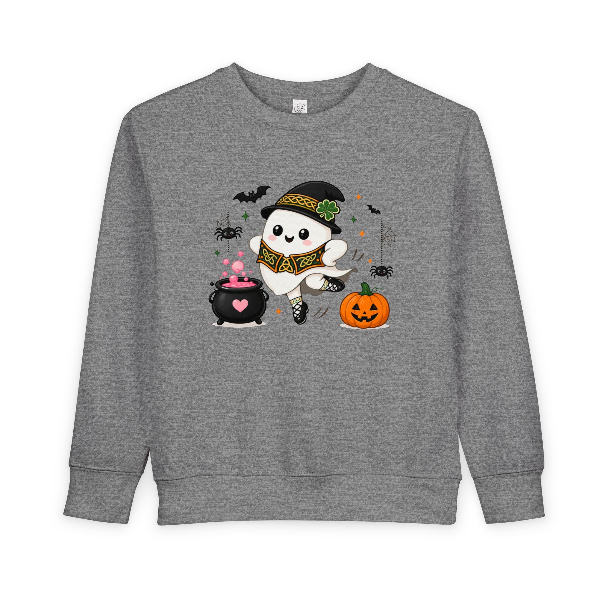 Toddler Irish Dance Halloween Ghost Sweatshirt, Cute Irish Dancer Ghost Crewneck, Spooky Irish Dance Shirt, Halloween Dance Gift, Fall Dancer Sweater