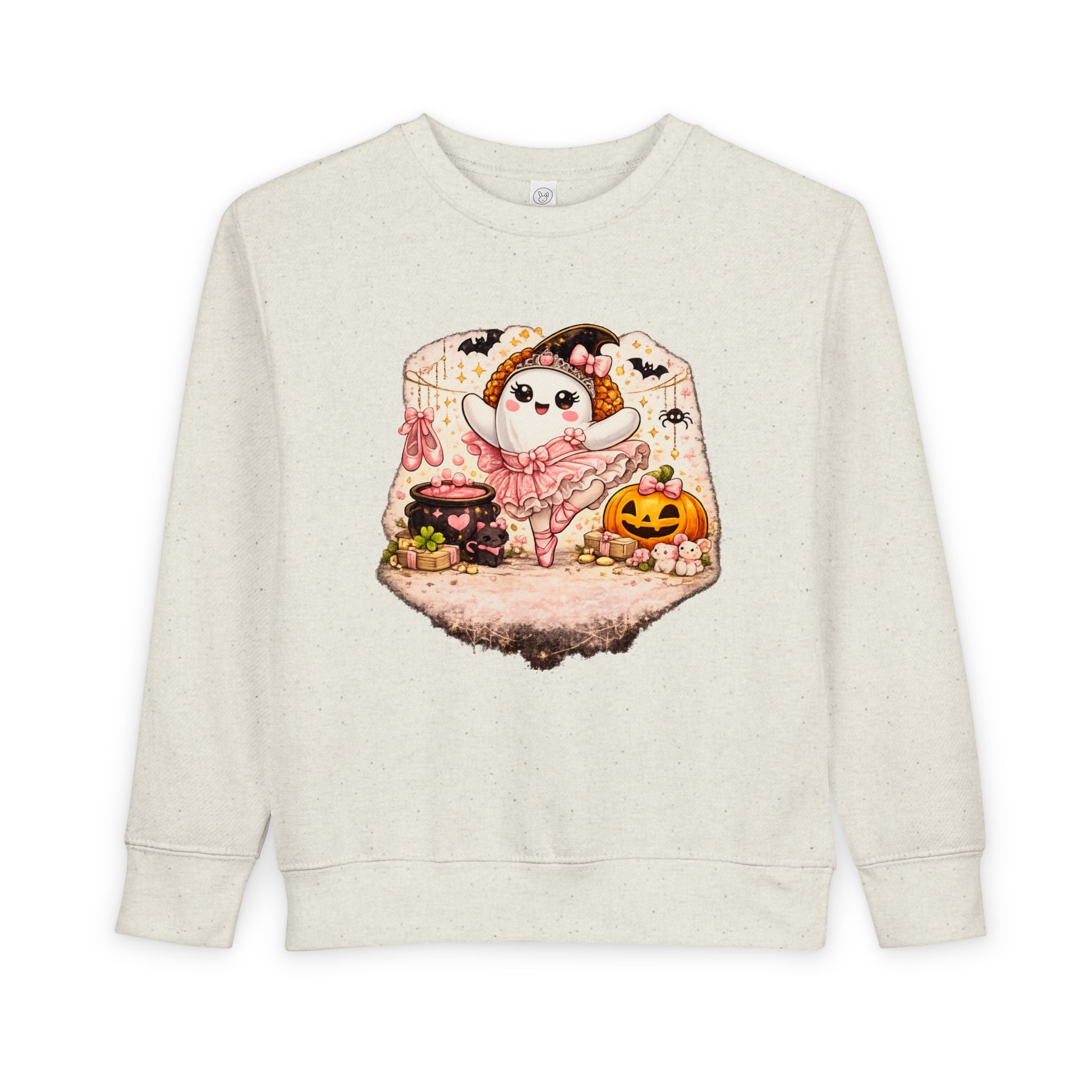 Toddler Ballet Halloween Ghost Sweatshirt, Cute Ghost Ballerina Crewneck, Spooky Ballet Dancer Shirt, Dance Girl Gift