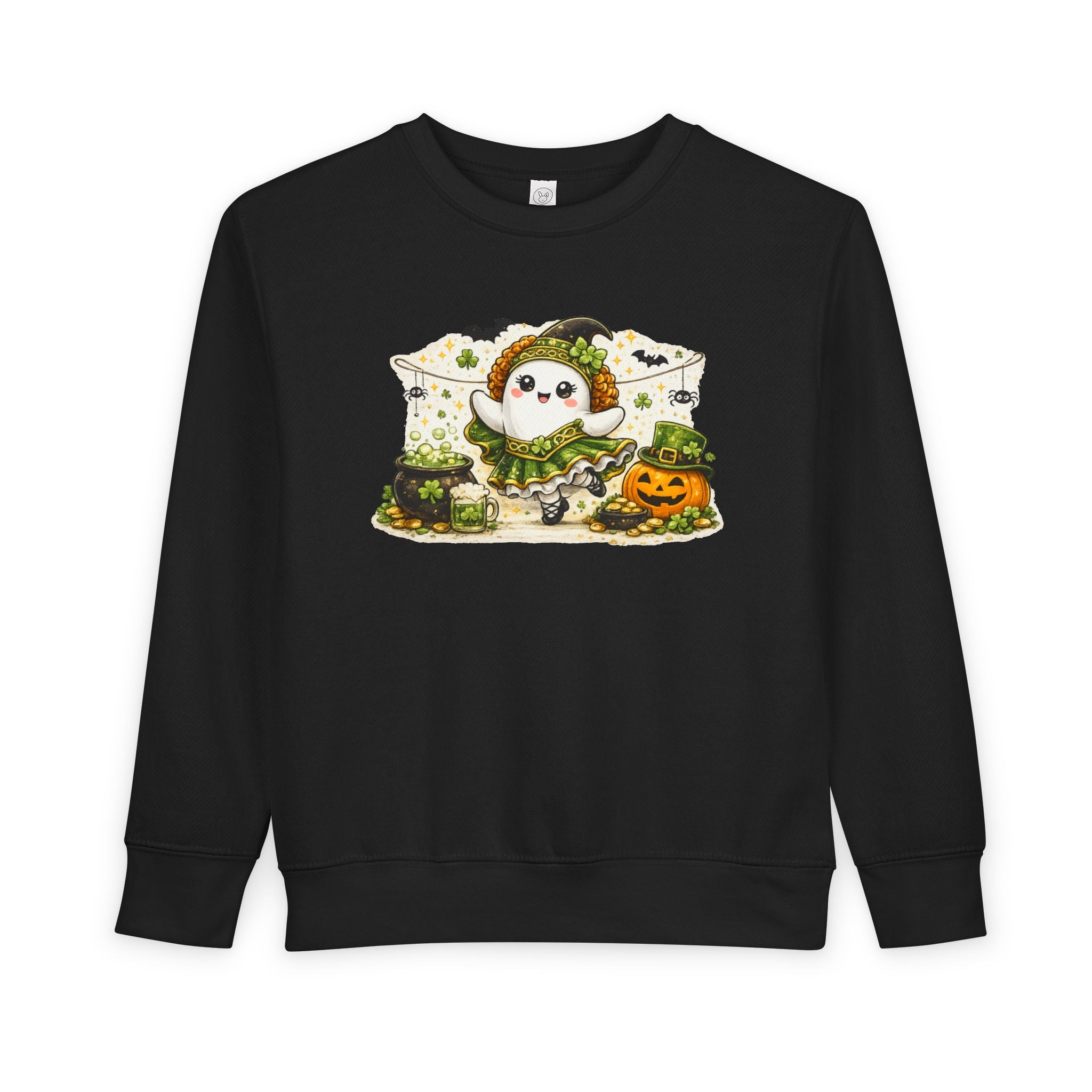 Toddler Irish Dance Halloween Ghost Sweatshirt, Cute Irish Dancer Ghost Crewneck, Spooky Dance Shirt, Halloween Dancer Gift, Irish Dance Sweater