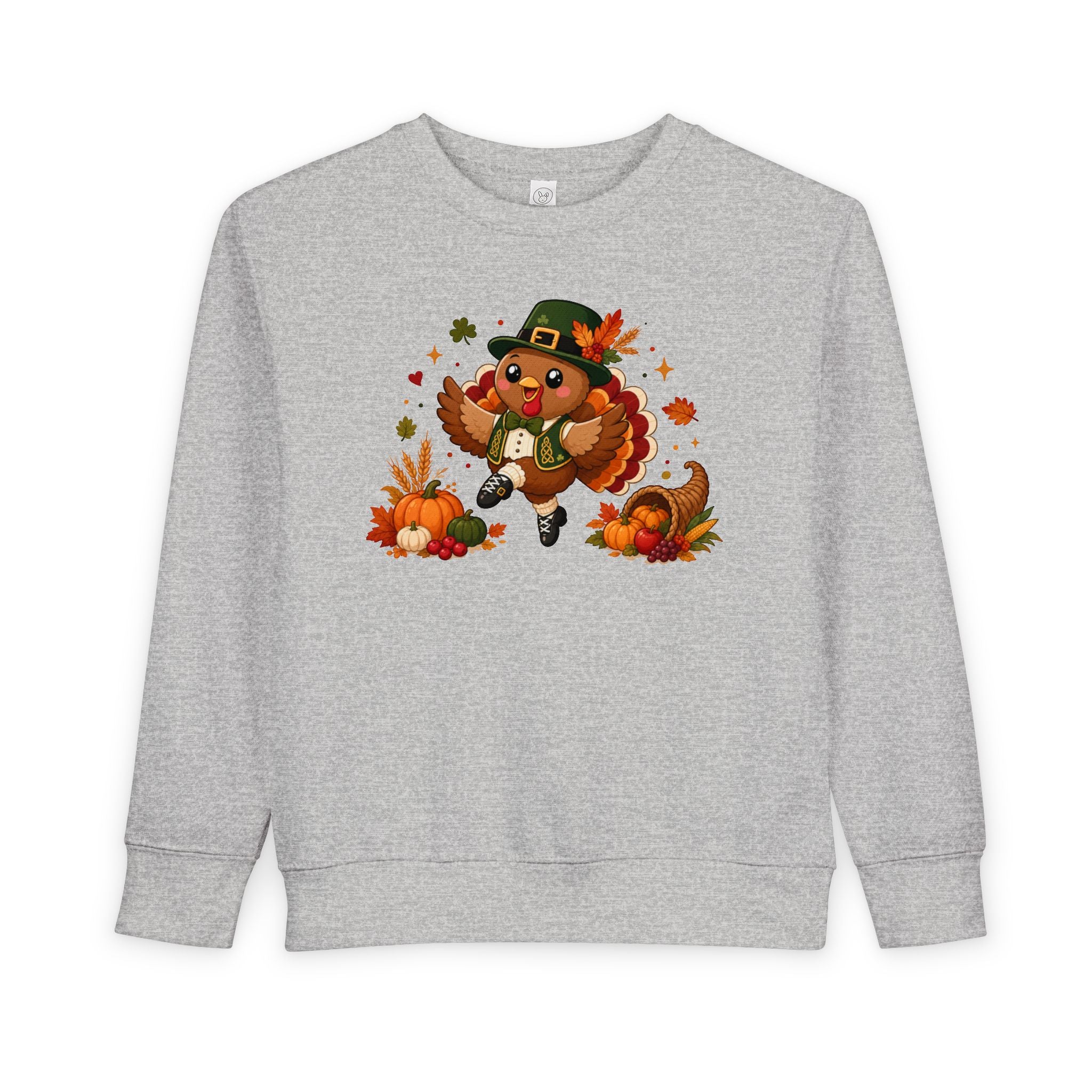 Toddler Irish Dancer Thanksgiving Sweatshirt, Dancing Turkey Crewneck, Fall Irish Dance Gift, Thanksgiving Sweater