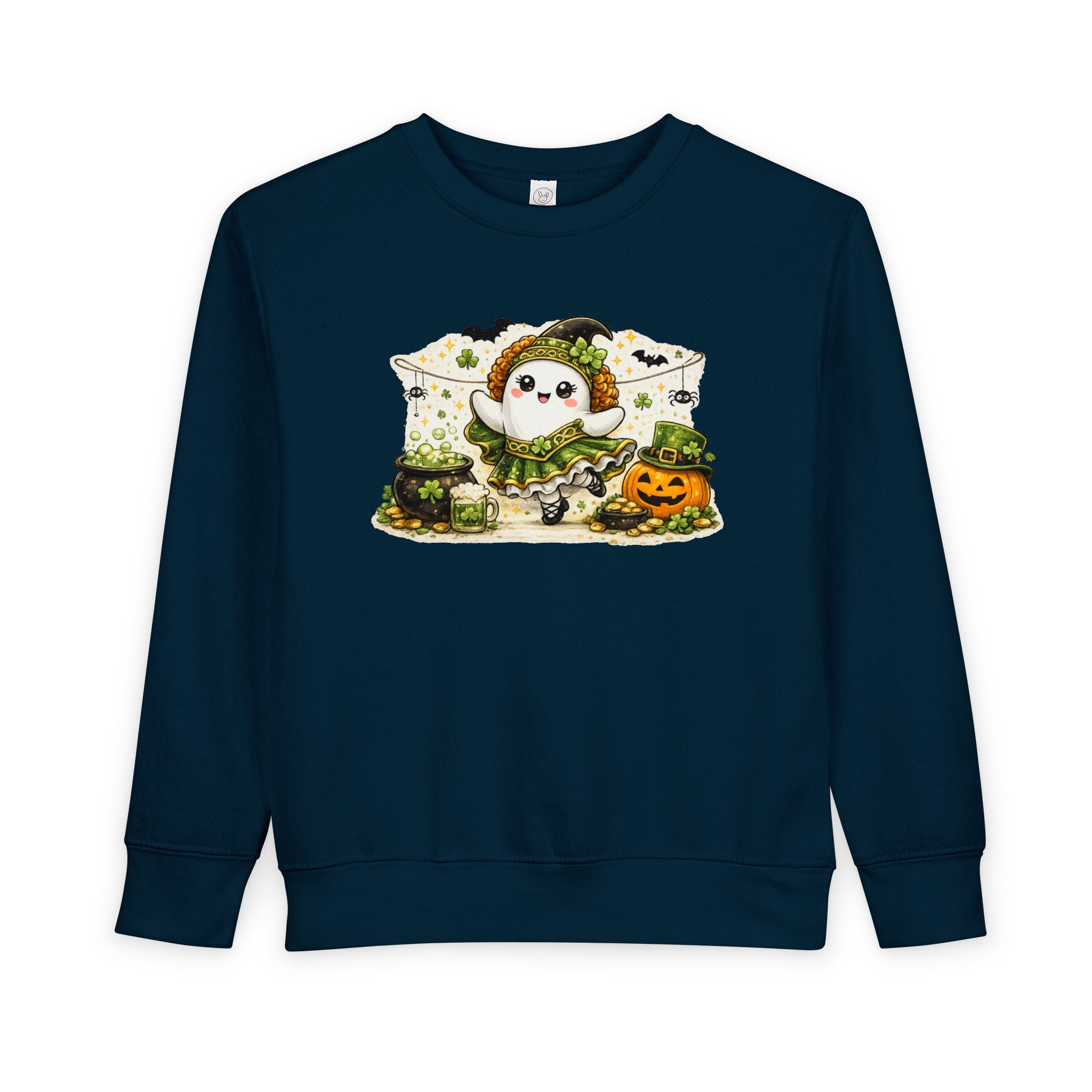 Toddler Irish Dance Halloween Ghost Sweatshirt, Cute Irish Dancer Ghost Crewneck, Spooky Dance Shirt, Halloween Dancer Gift, Irish Dance Sweater