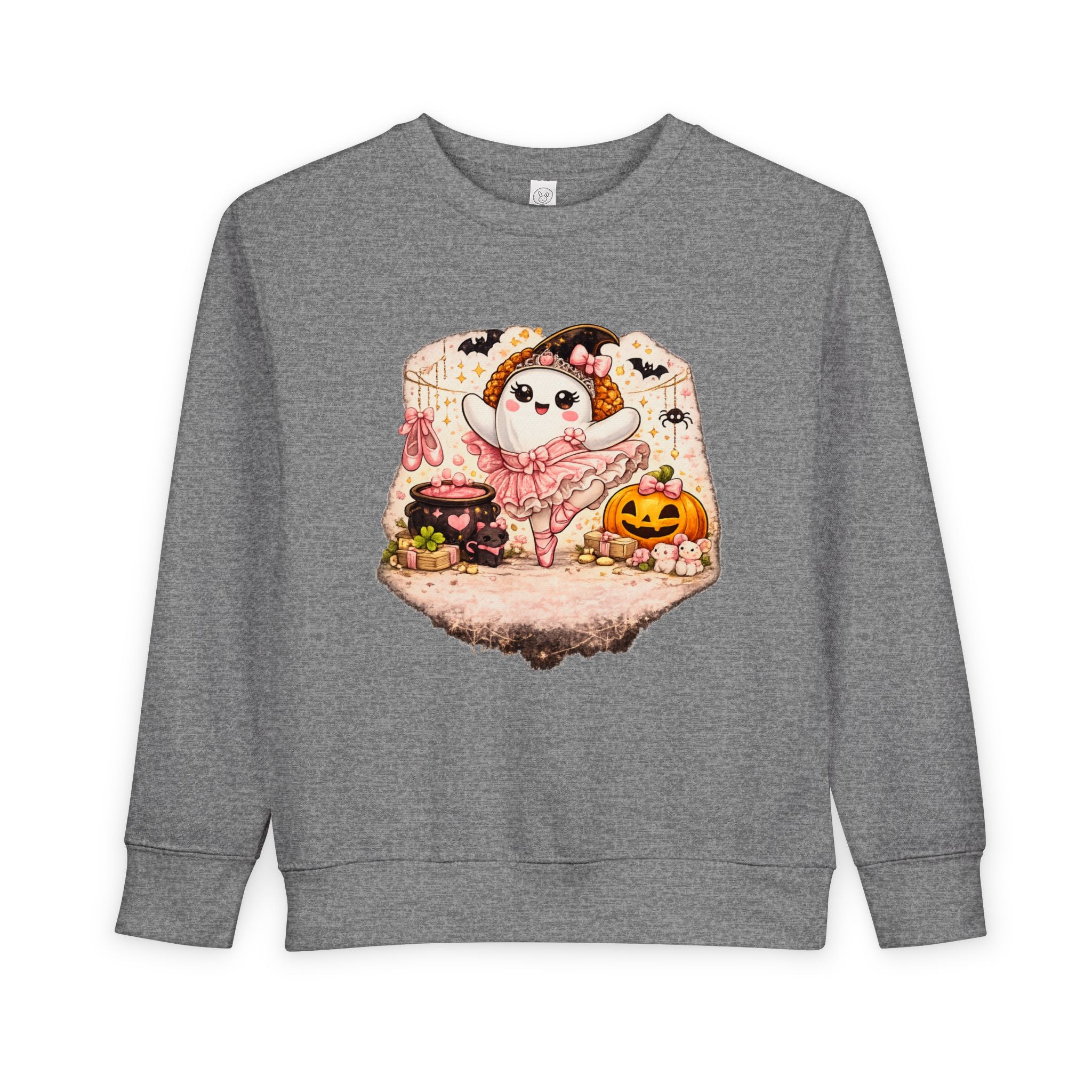 Toddler Ballet Halloween Ghost Sweatshirt, Cute Ghost Ballerina Crewneck, Spooky Ballet Dancer Shirt, Dance Girl Gift