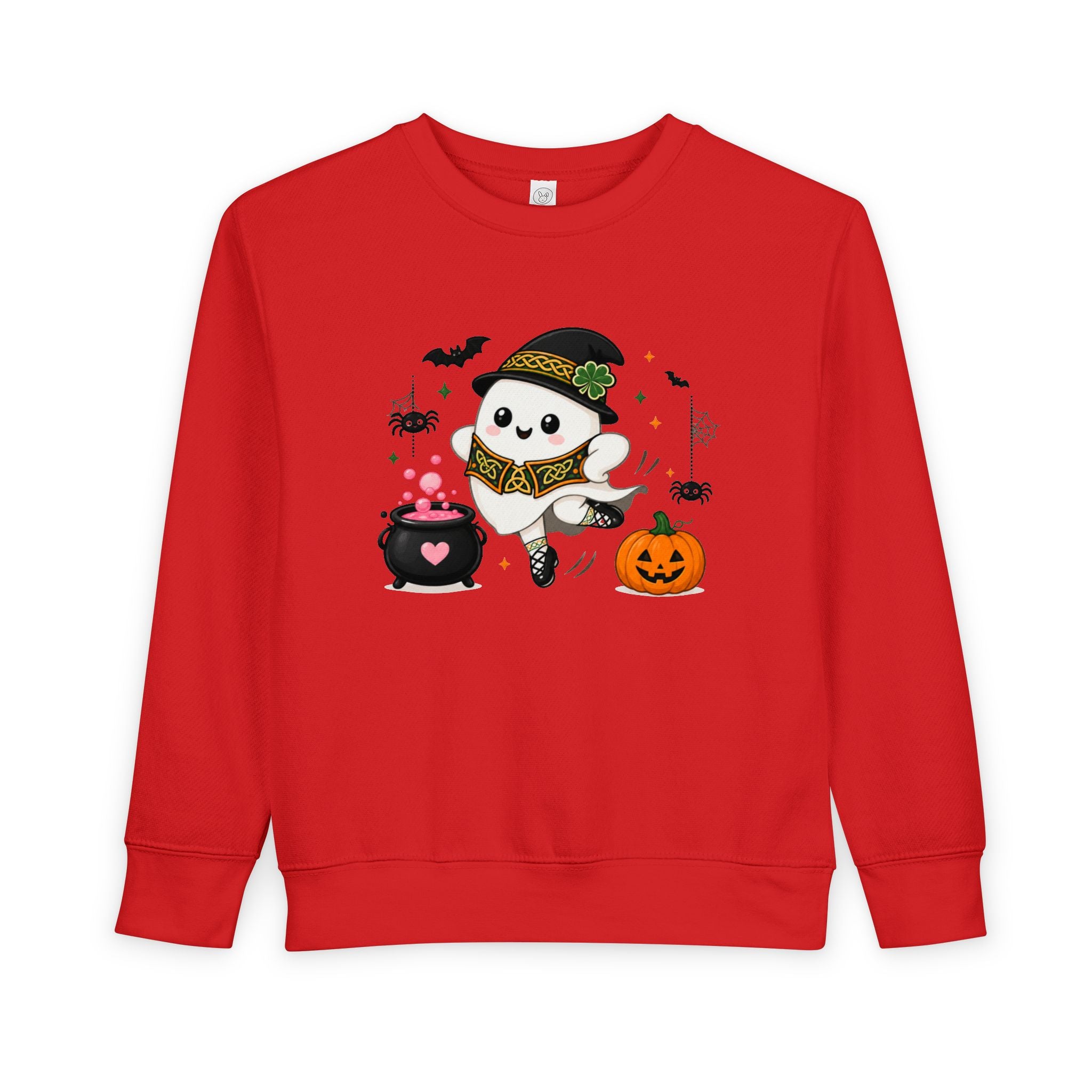 Toddler Irish Dance Halloween Ghost Sweatshirt, Cute Irish Dancer Ghost Crewneck, Spooky Irish Dance Shirt, Halloween Dance Gift, Fall Dancer Sweater