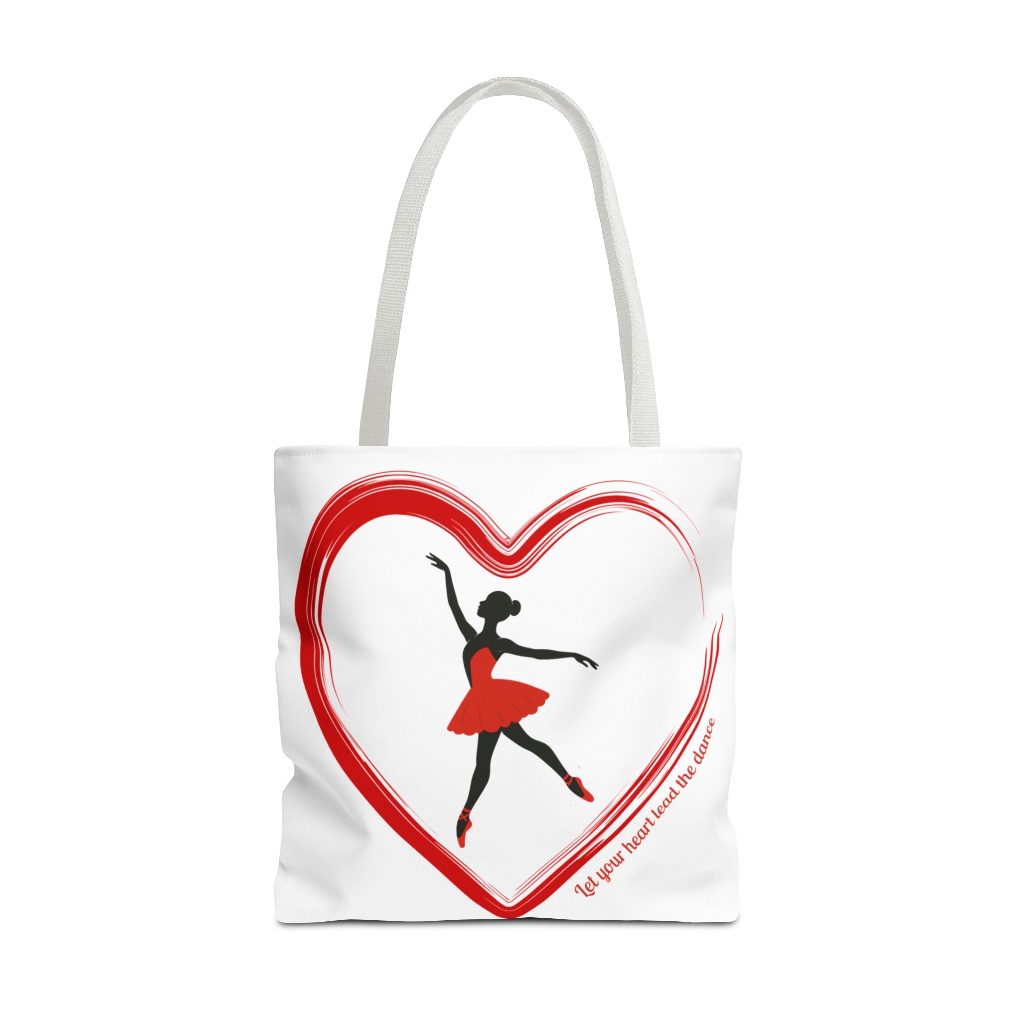 Ballet Dancer Tote Bag, Dance Lover Gift, "Let Your Heart Lead the Dance",  Stylish Dance Tote, Ballerina Inspired Gift