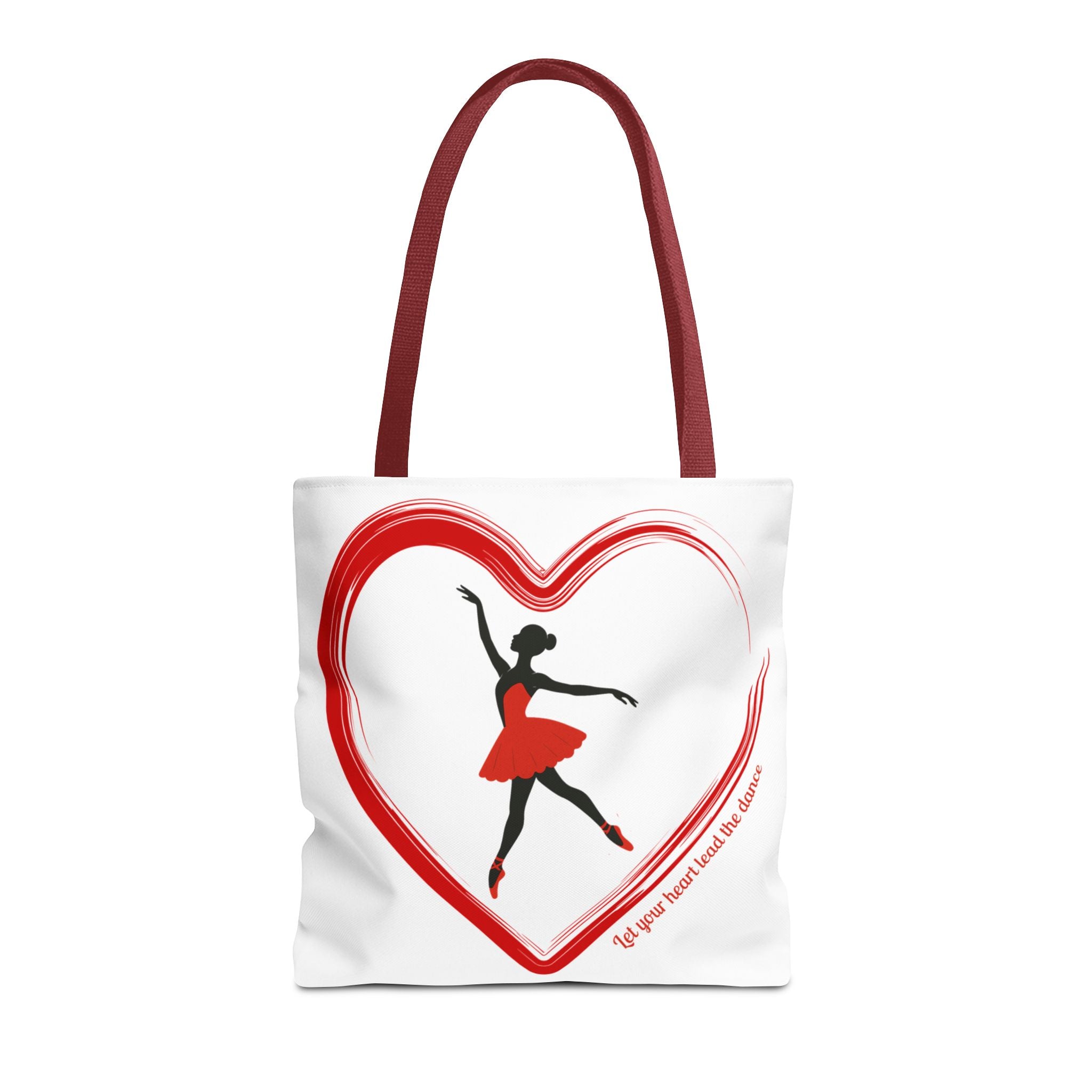 Ballet Dancer Tote Bag, Dance Lover Gift, "Let Your Heart Lead the Dance",  Stylish Dance Tote, Ballerina Inspired Gift