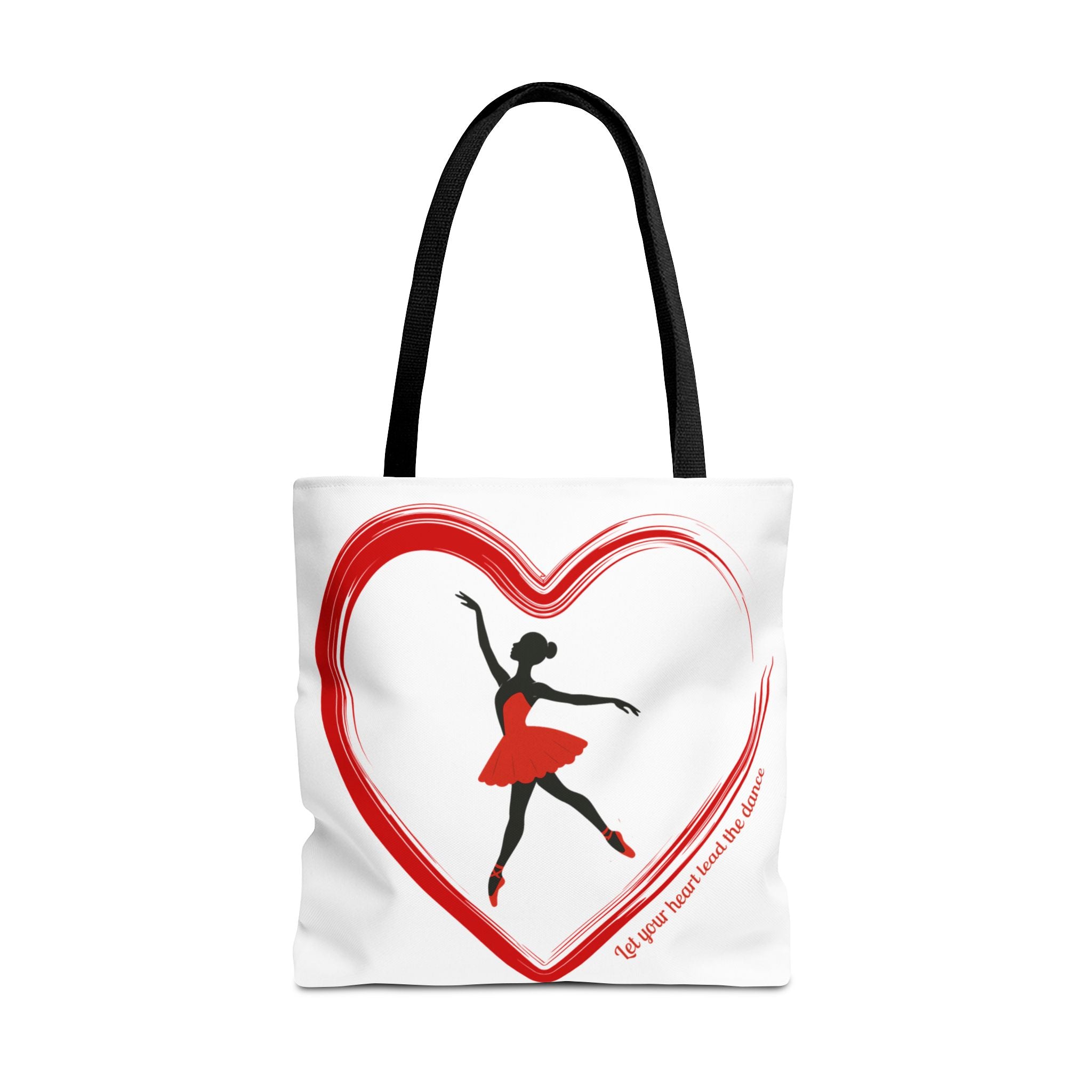 Ballet Dancer Tote Bag, Dance Lover Gift, "Let Your Heart Lead the Dance",  Stylish Dance Tote, Ballerina Inspired Gift