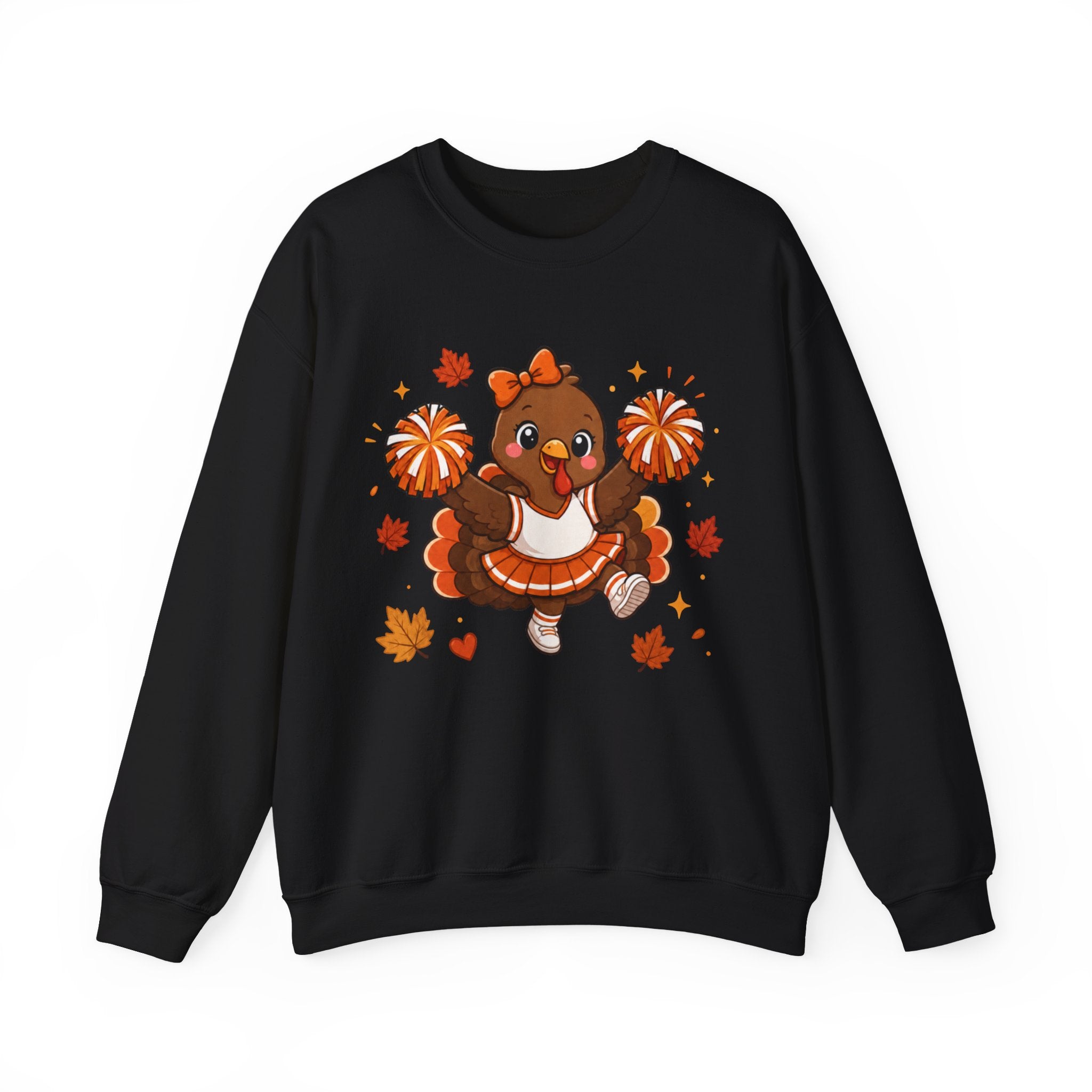 Thanksgiving Cheerleader Sweatshirt, Cheering Turkey Crewneck, Cheer Mom Thanksgiving Shirt, Fall Cheer Gift, Turkey Cheer Sweater