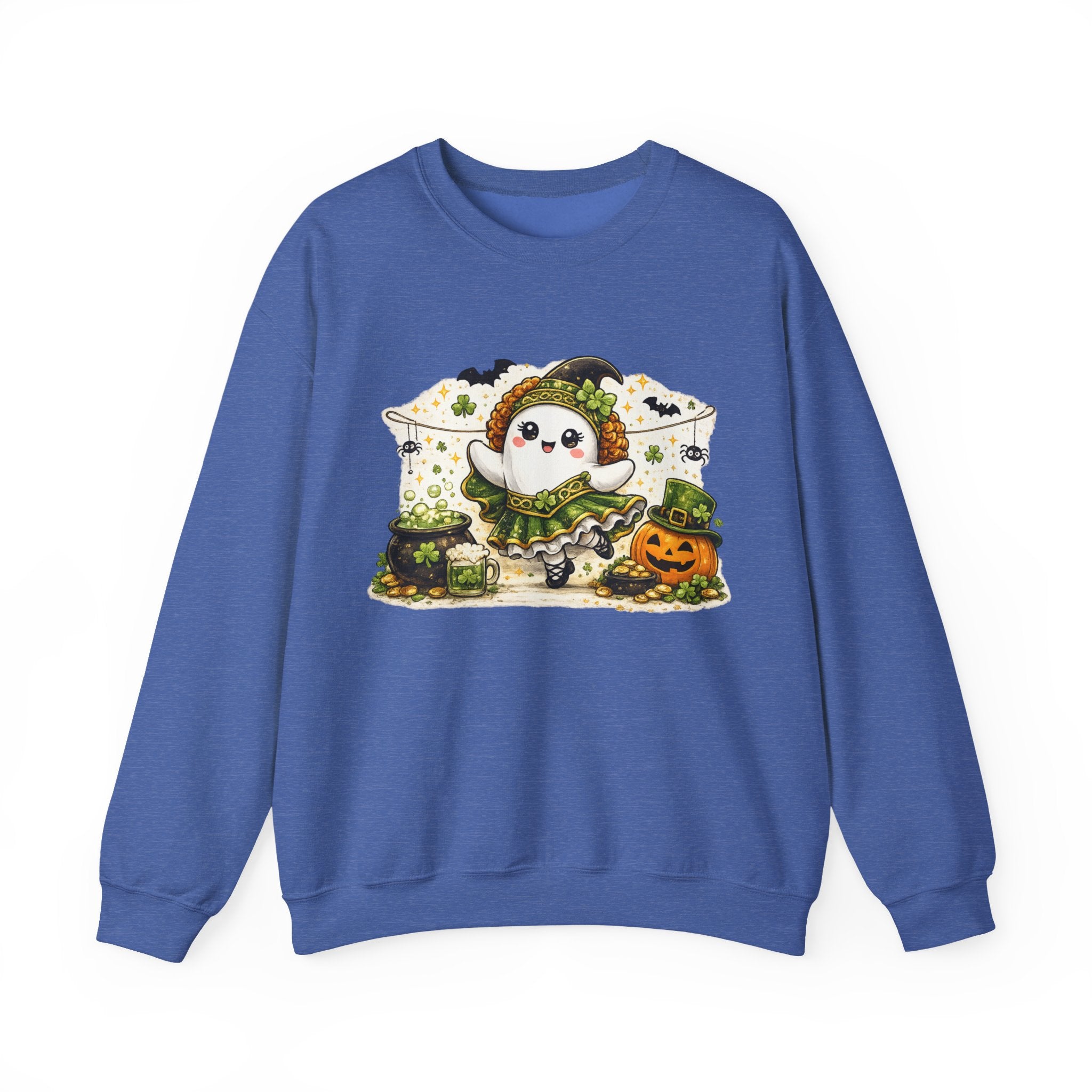Irish Dance Halloween Ghost Sweatshirt, Cute Irish Dancer Ghost Crewneck, Spooky Dance Shirt, Halloween Dancer Gift, Irish Dance Sweater