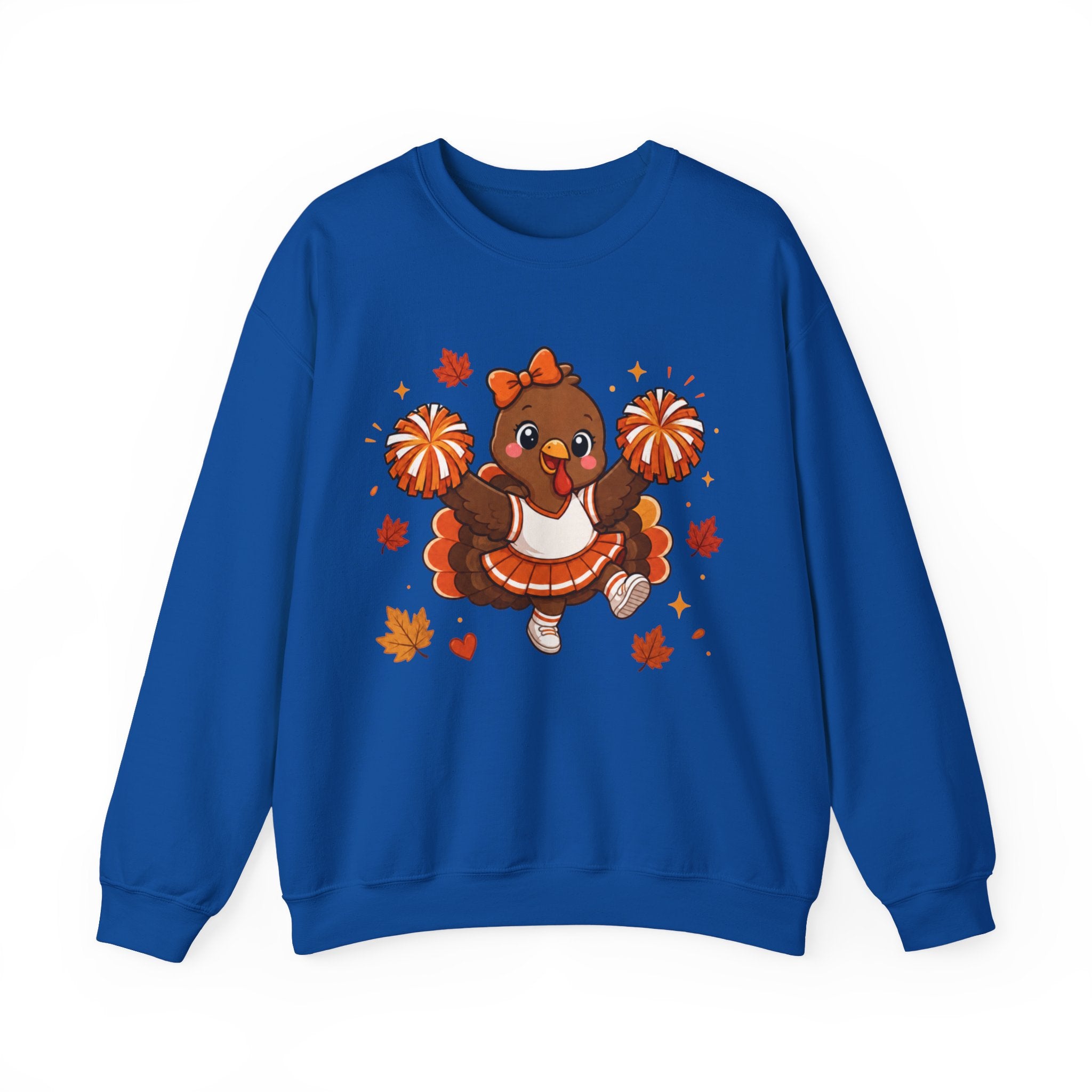 Thanksgiving Cheerleader Sweatshirt, Cheering Turkey Crewneck, Cheer Mom Thanksgiving Shirt, Fall Cheer Gift, Turkey Cheer Sweater