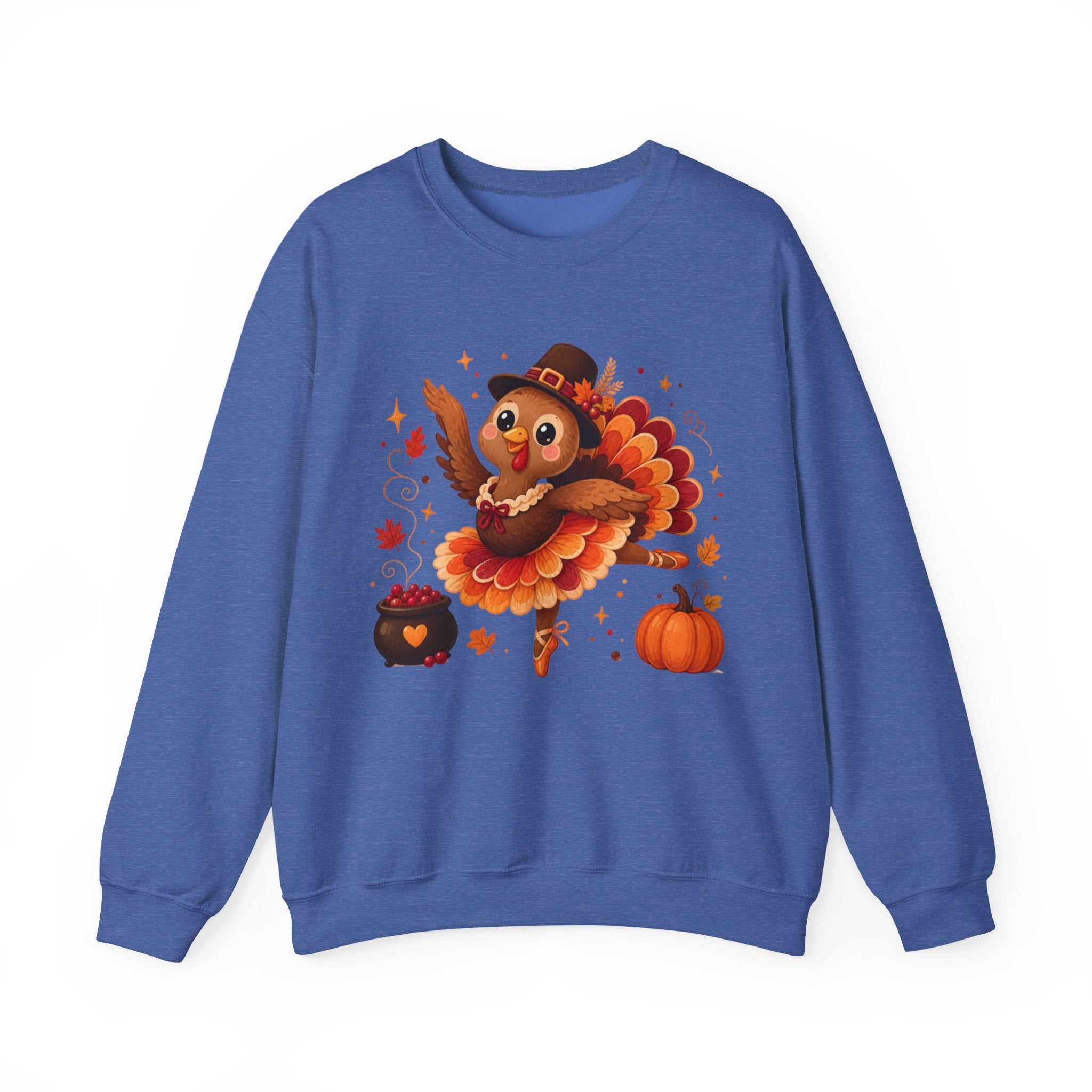 Thanksgiving Ballerina Turkey Sweatshirt, Dancing Turkey Crewneck, Fall Dance Shirt, Dancer Wear, Dance Teacher Gift