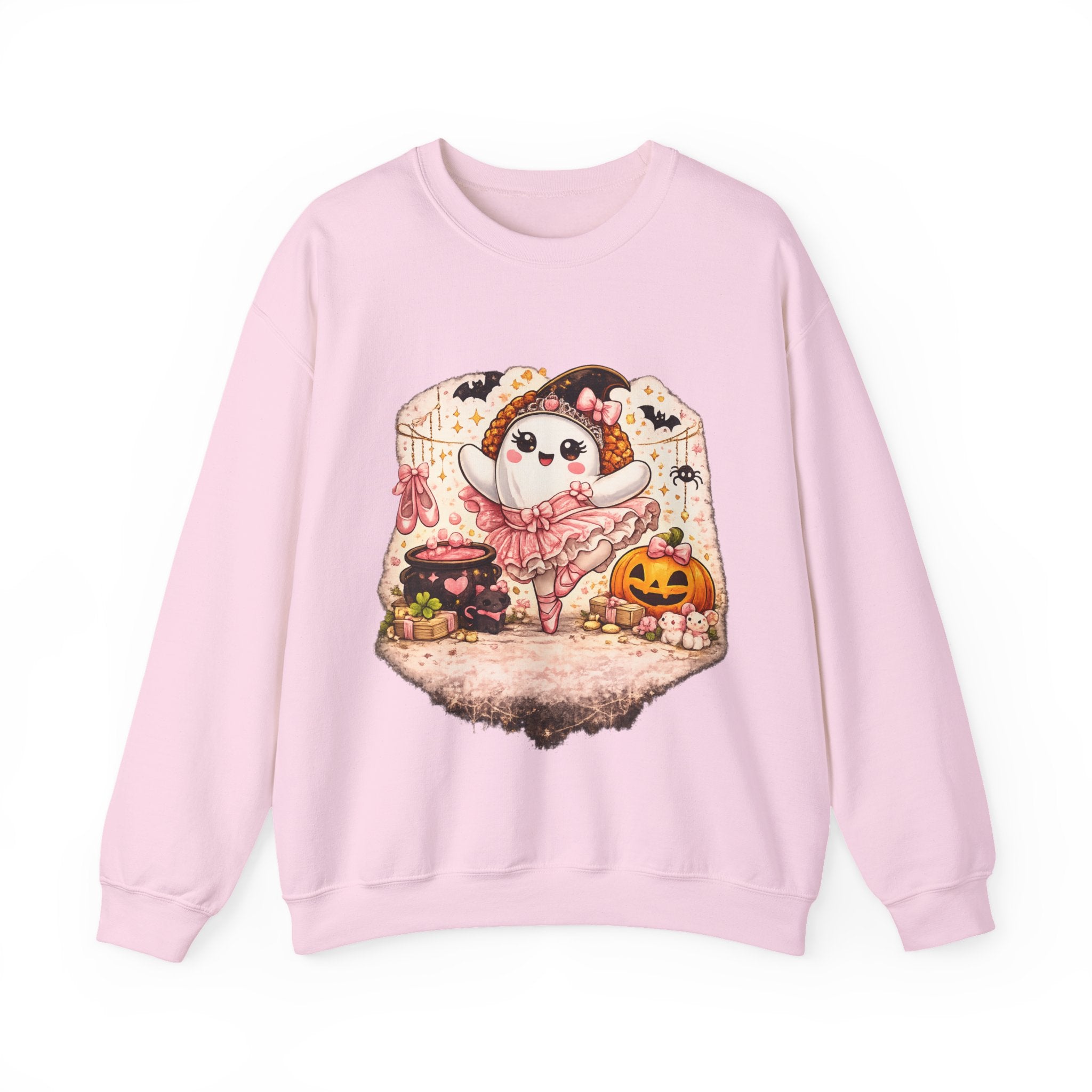 Ballet Halloween Ghost Sweatshirt, Cute Ghost Ballerina Crewneck, Spooky Ballet Dancer Shirt, Dance Girl Gift, Fall Dance Sweater