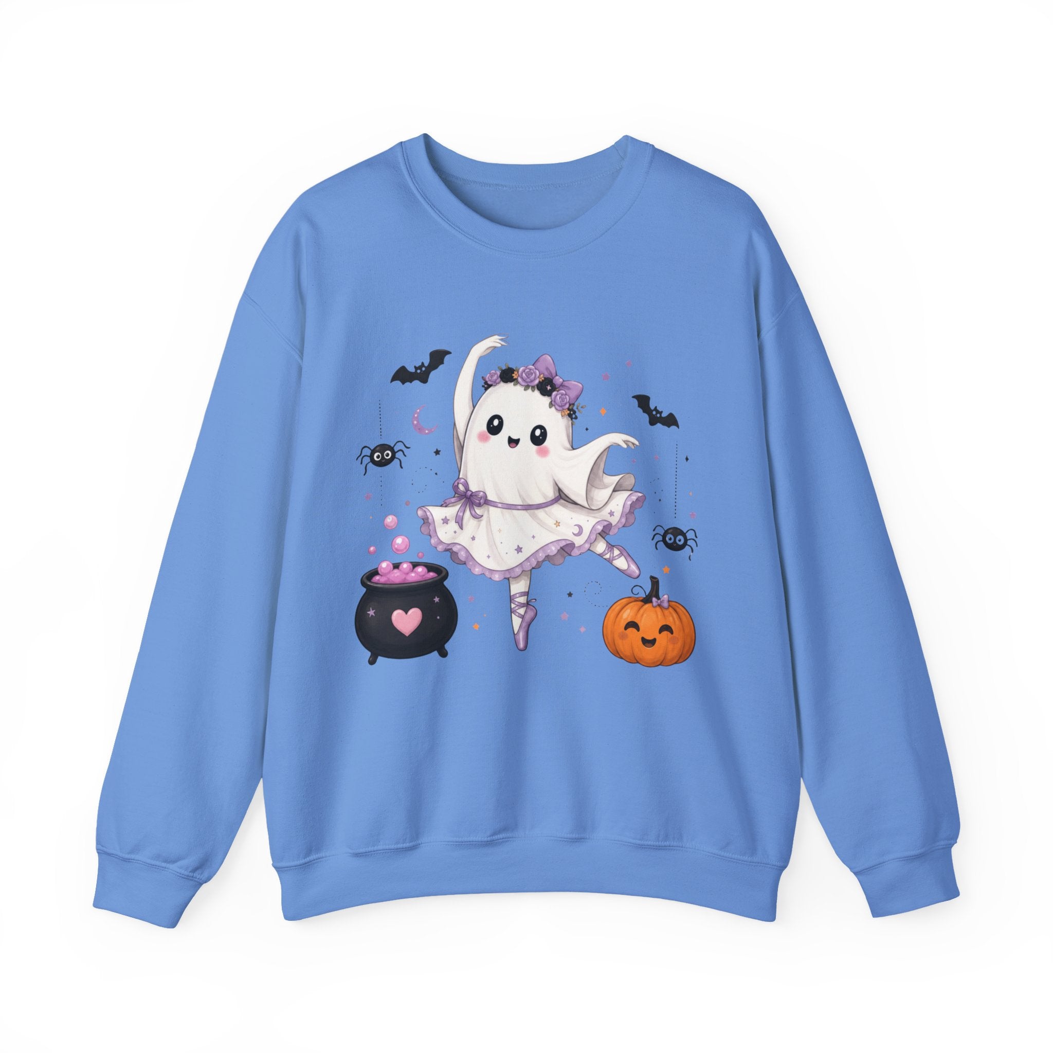 Ghost Ballerina Halloween Sweatshirt, Cute Ballet Dancer Ghost Crewneck, Spooky Ballet Shirt, Ballerina Gift, Pink Halloween Sweater