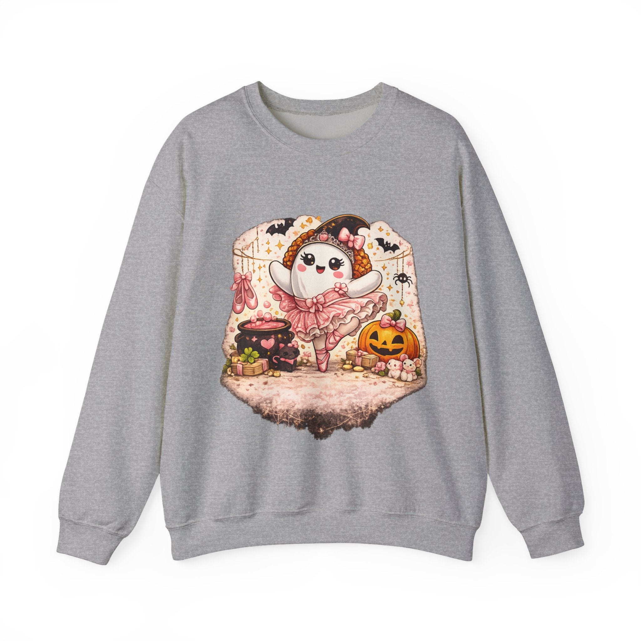 Ballet Halloween Ghost Sweatshirt, Cute Ghost Ballerina Crewneck, Spooky Ballet Dancer Shirt, Dance Girl Gift, Fall Dance Sweater