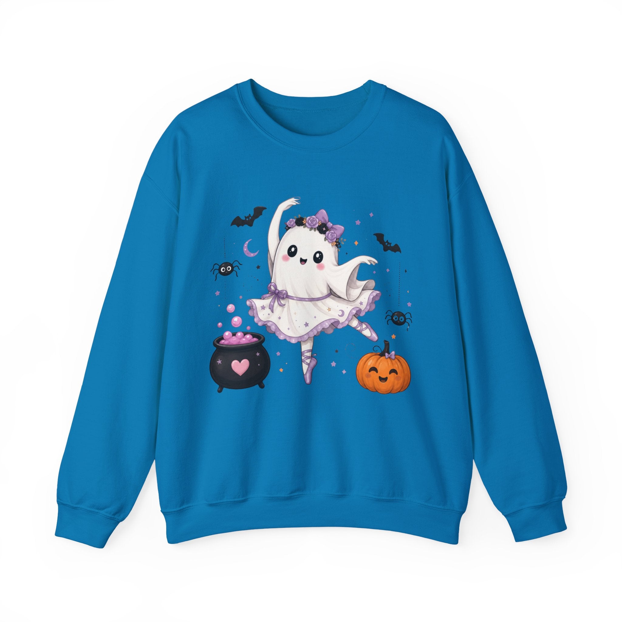 Ghost Ballerina Halloween Sweatshirt, Cute Ballet Dancer Ghost Crewneck, Spooky Ballet Shirt, Ballerina Gift, Pink Halloween Sweater