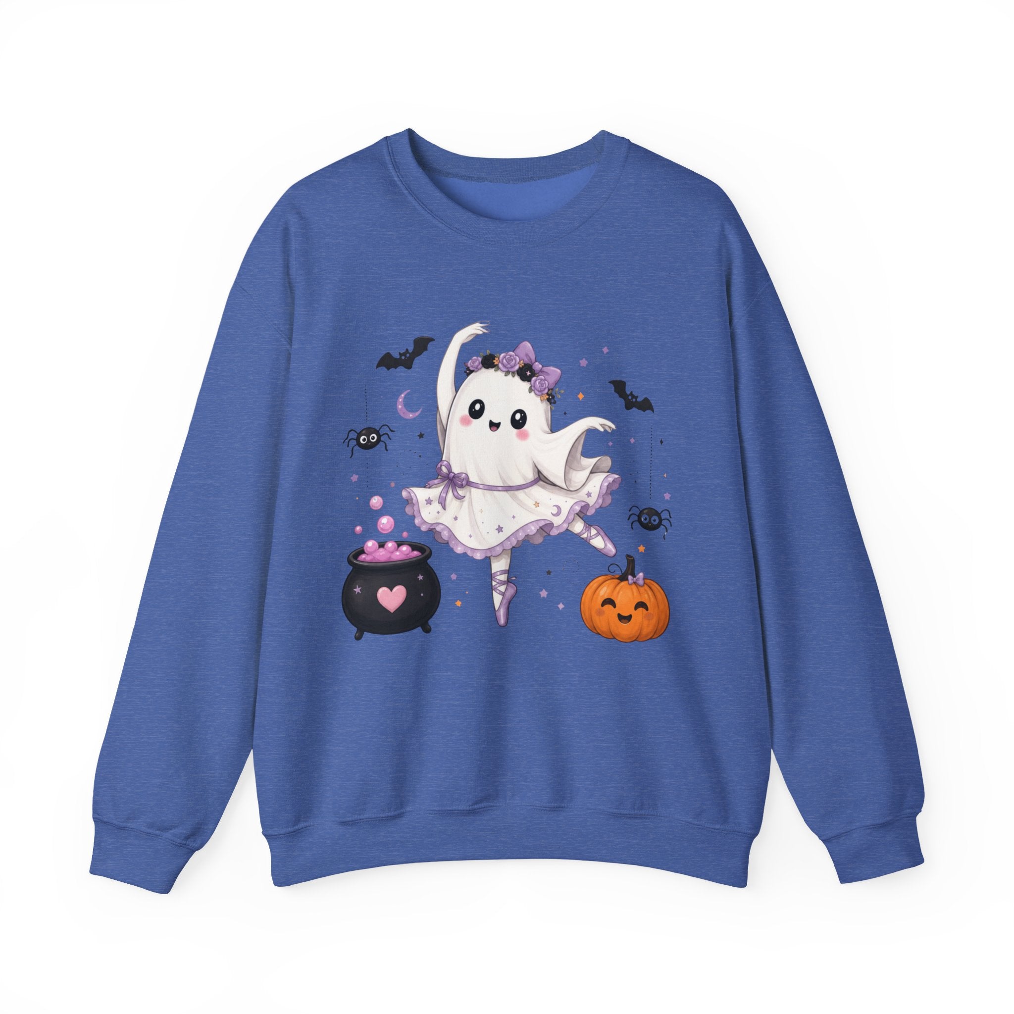 Ghost Ballerina Halloween Sweatshirt, Cute Ballet Dancer Ghost Crewneck, Spooky Ballet Shirt, Ballerina Gift, Pink Halloween Sweater